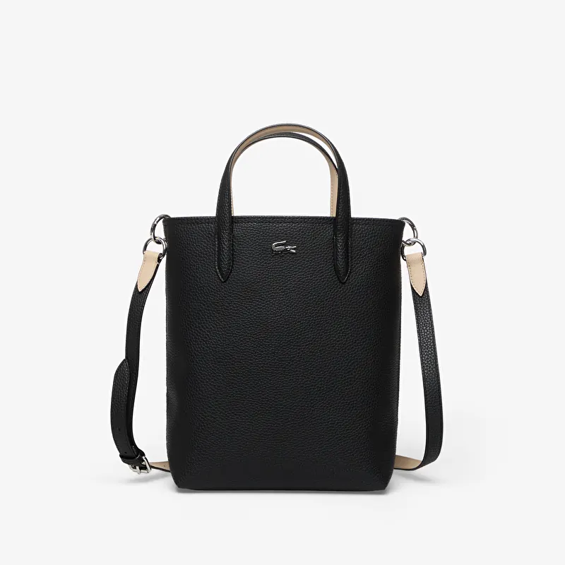 Taška Lacoste Zipped Verti Shopping Bag Noir Krema