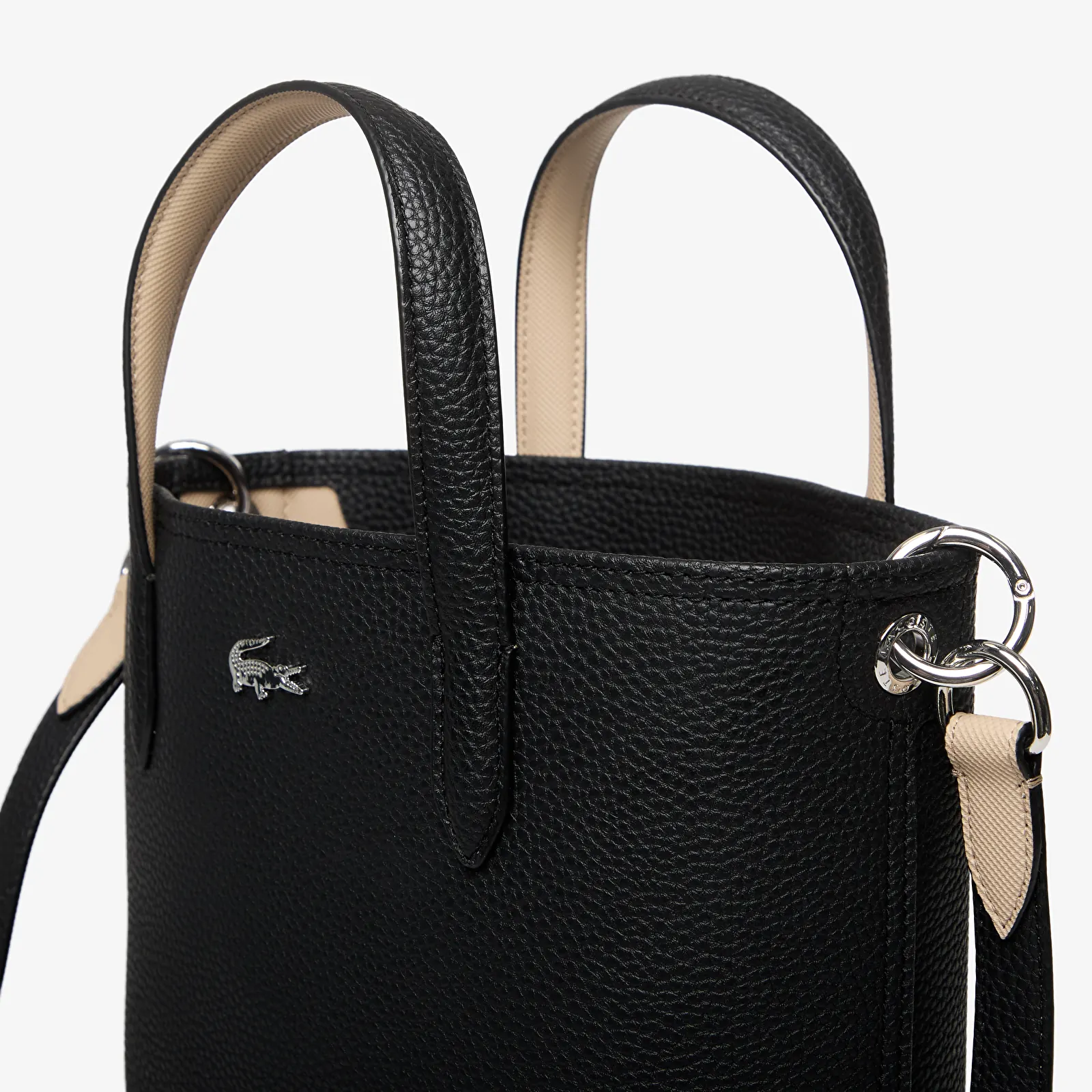 Men's Shoulder Bags Lacoste Zipped Verti Shopping Bag Noir Krema