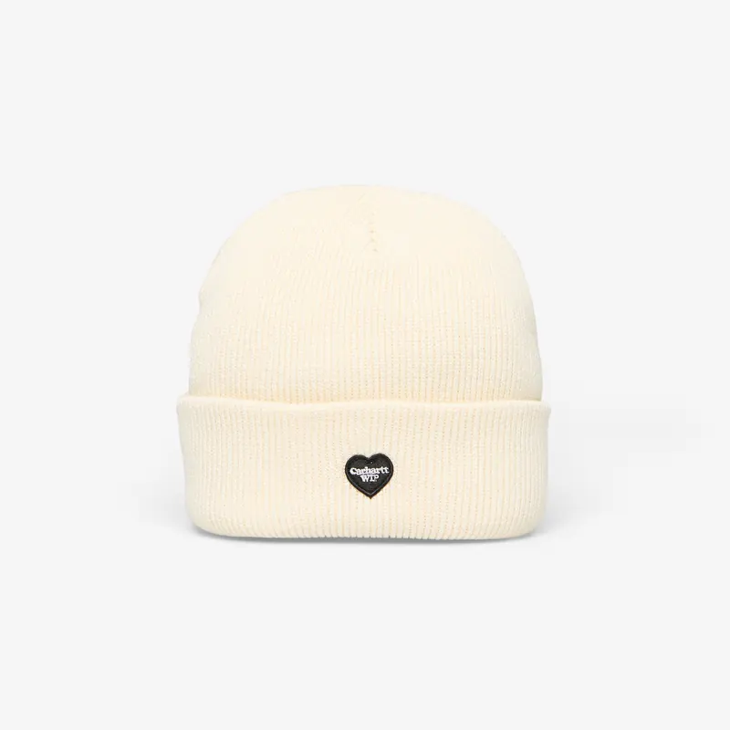 Lue Carhartt WIP Small Heart Beanie Natural