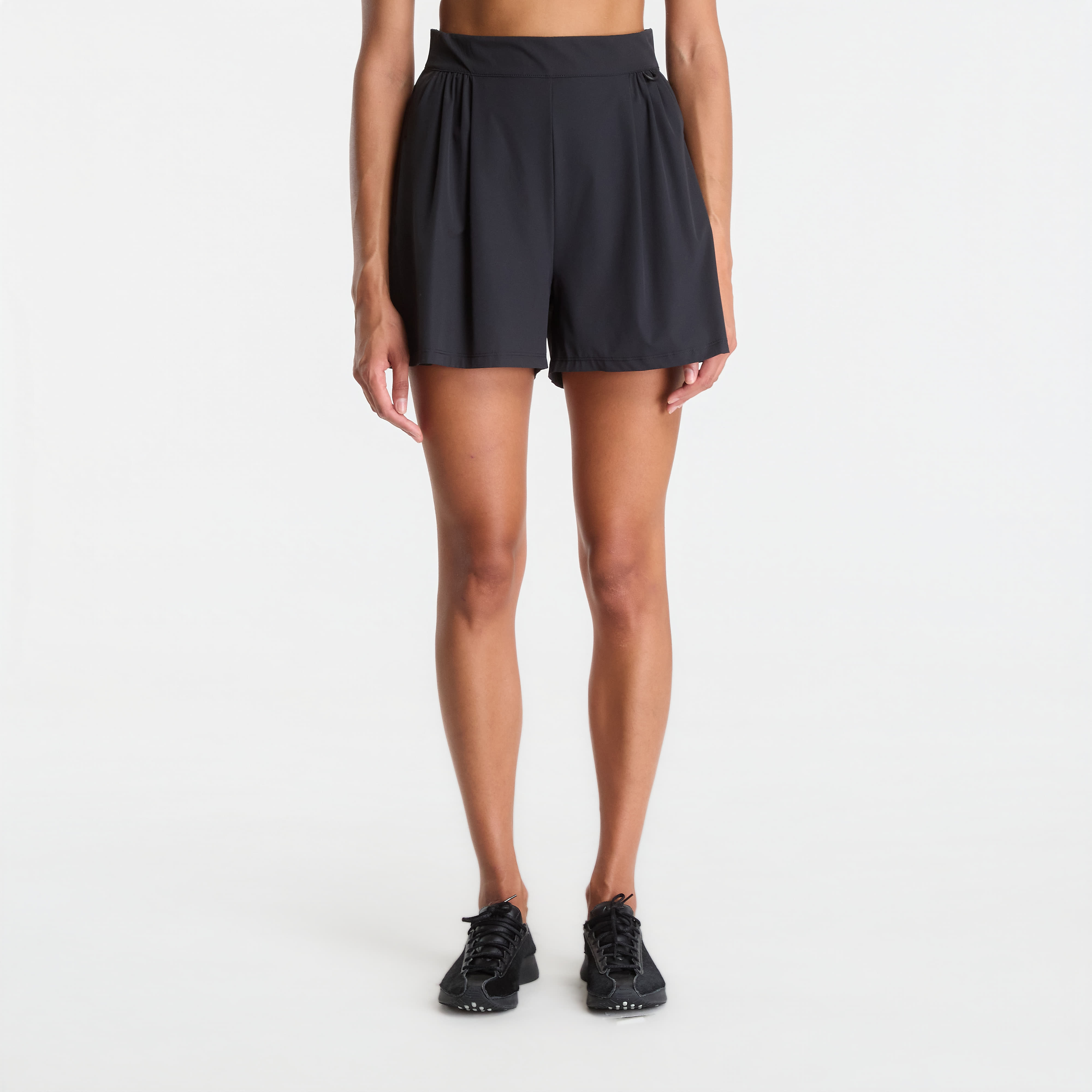 Pantaloni scurți Nike 24.7 PerfectStretch Womens Dri-FIT High-Waisted Shorts Black/ Black/ Dk Smoke Grey M