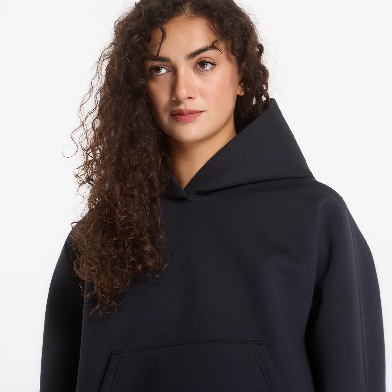 Hoodies voor dames Nike Pregame Fleece Women's Oversized Hoodie Black/ Black