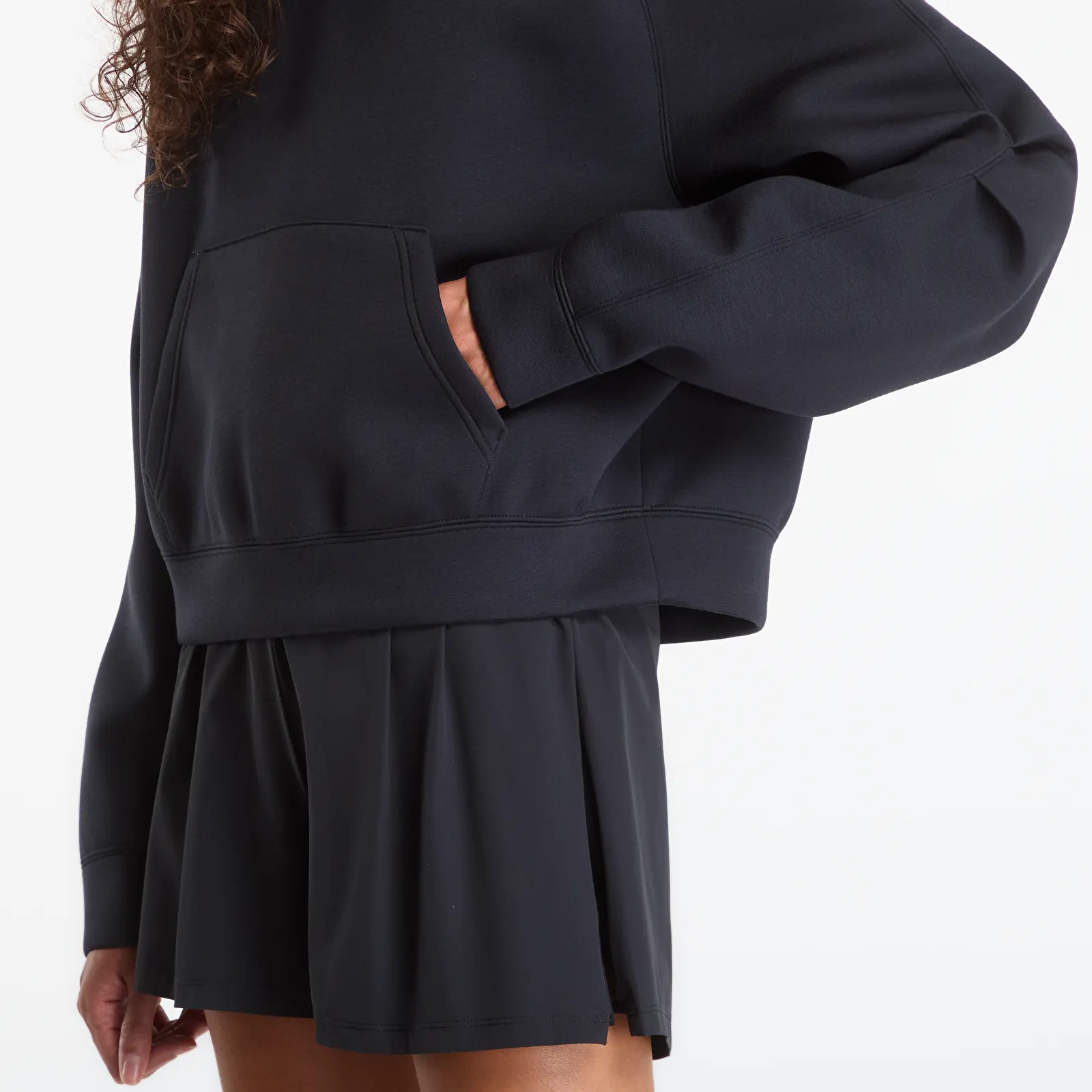 Hoodies voor dames Nike Pregame Fleece Women's Oversized Hoodie Black/ Black
