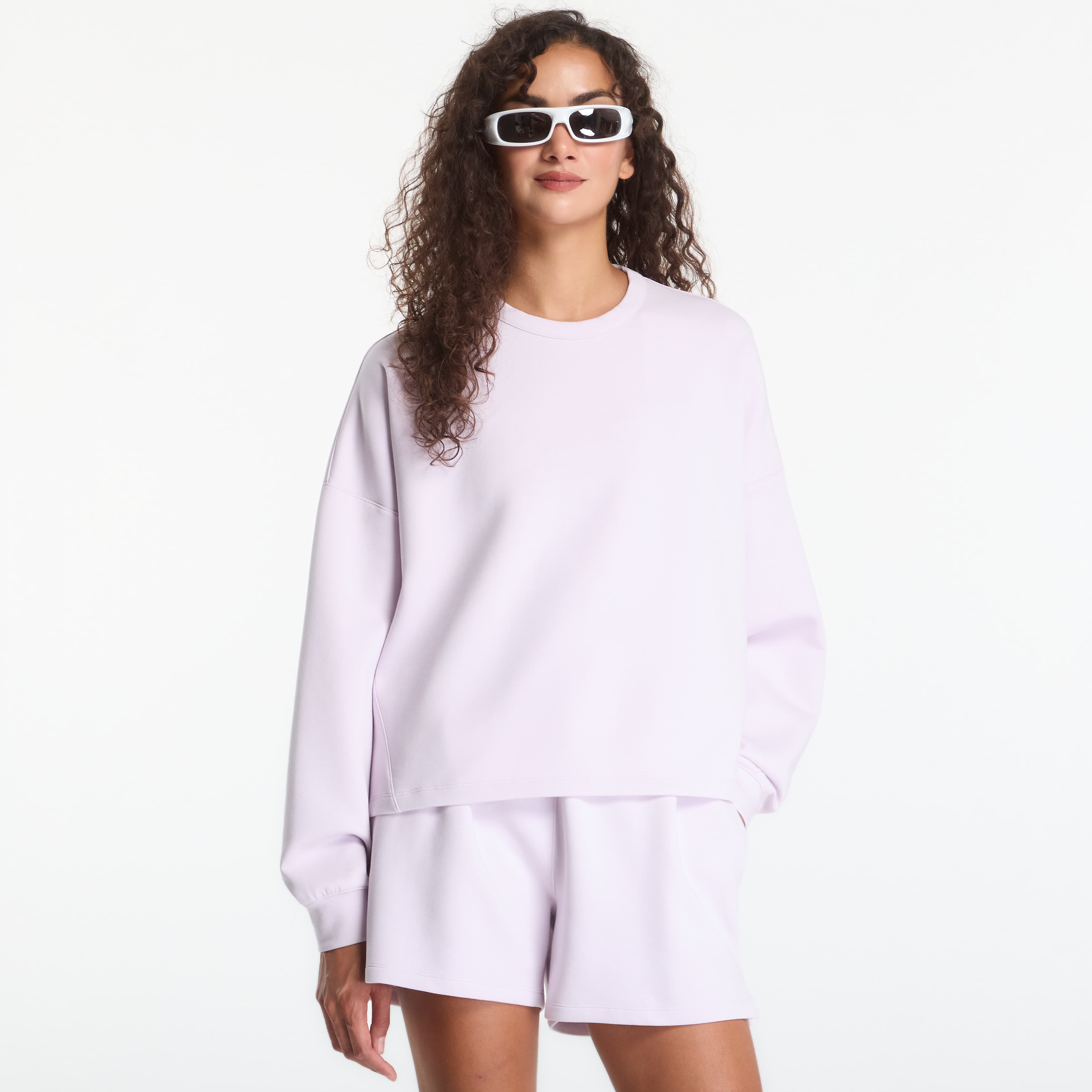 Потник Nike 24.7 ImpossiblySoft Women's Dri-FIT Oversized Crew-Neck Top Bleached Lilac/ Platinum Violet M