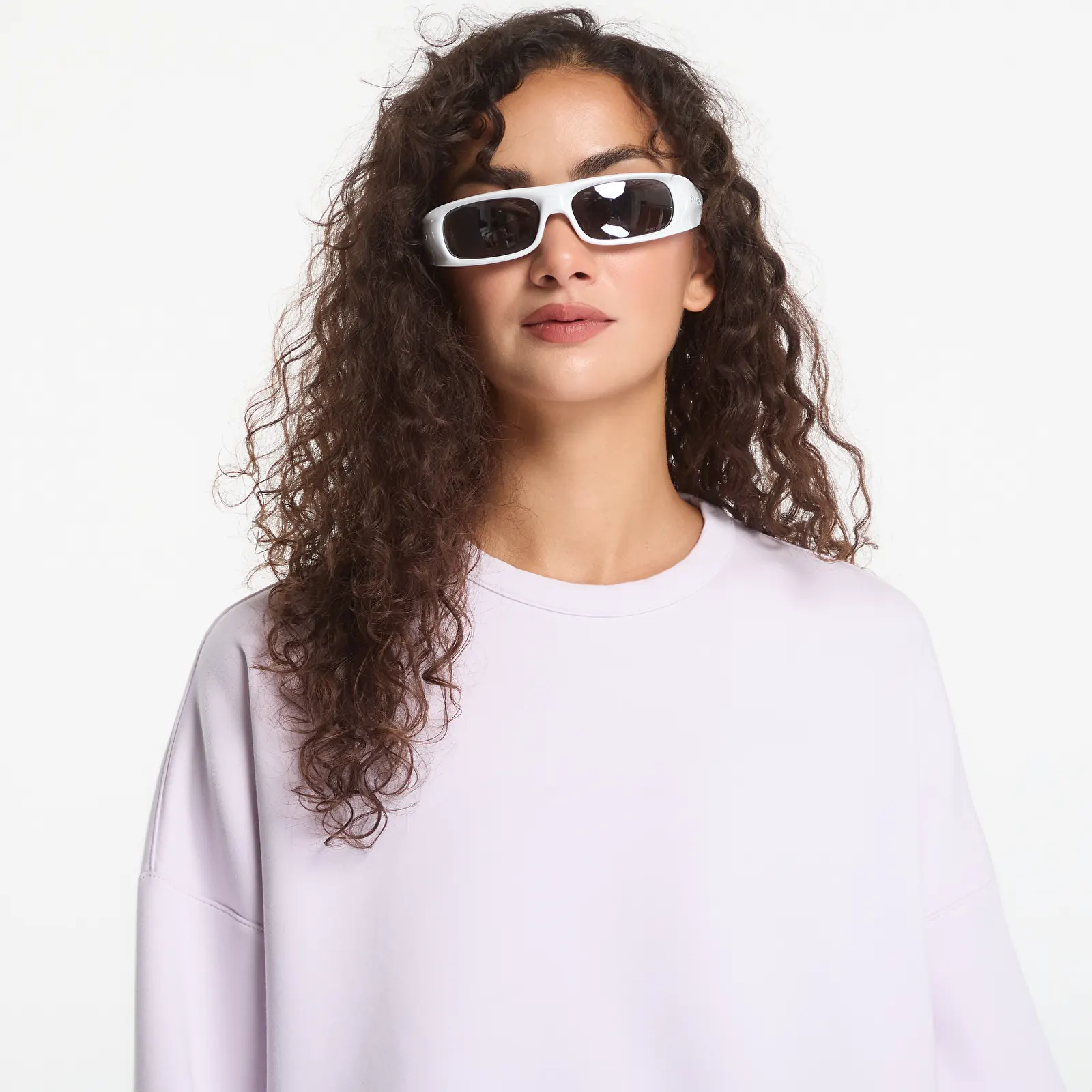 Women's tank tops Nike 24.7 ImpossiblySoft Women's Dri-FIT Oversized Crew-Neck Top Bleached Lilac/ Platinum Violet