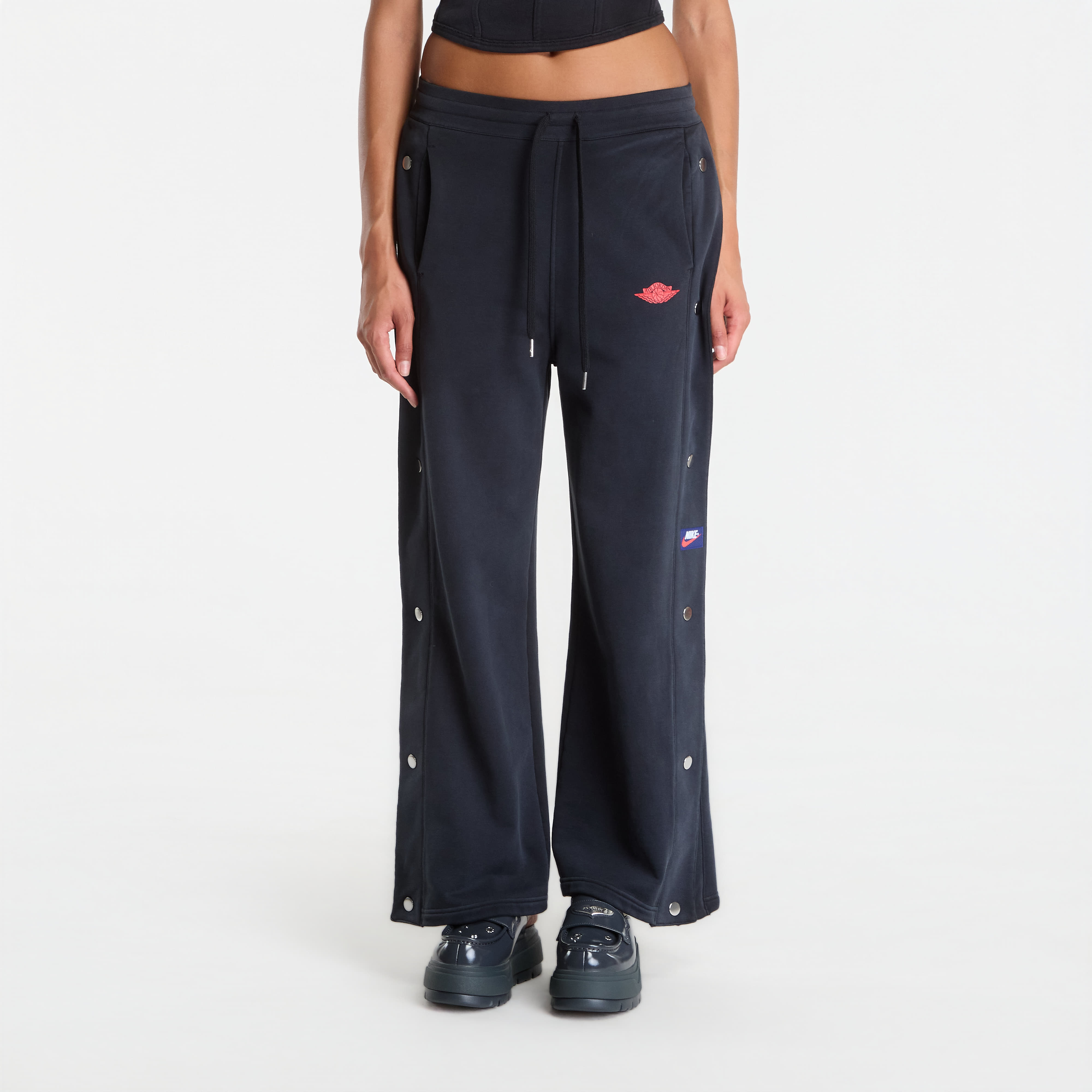 Потници Jordan Flight Fleece Women's French Terry Snap Pants Black/ University Red L