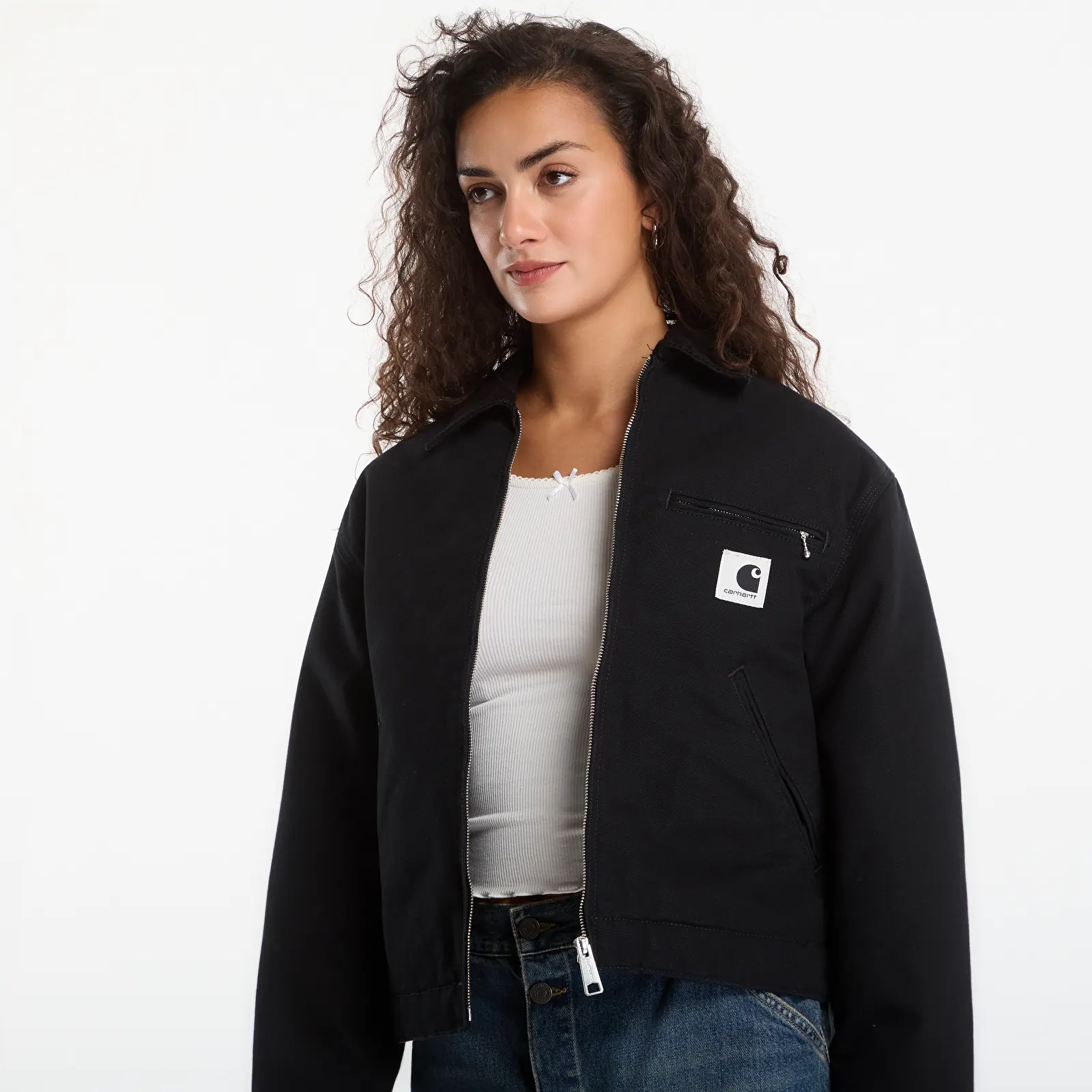 Vestes pour femmes Carhartt WIP W' OG Detroit Jacket Black/ Black Rinsed