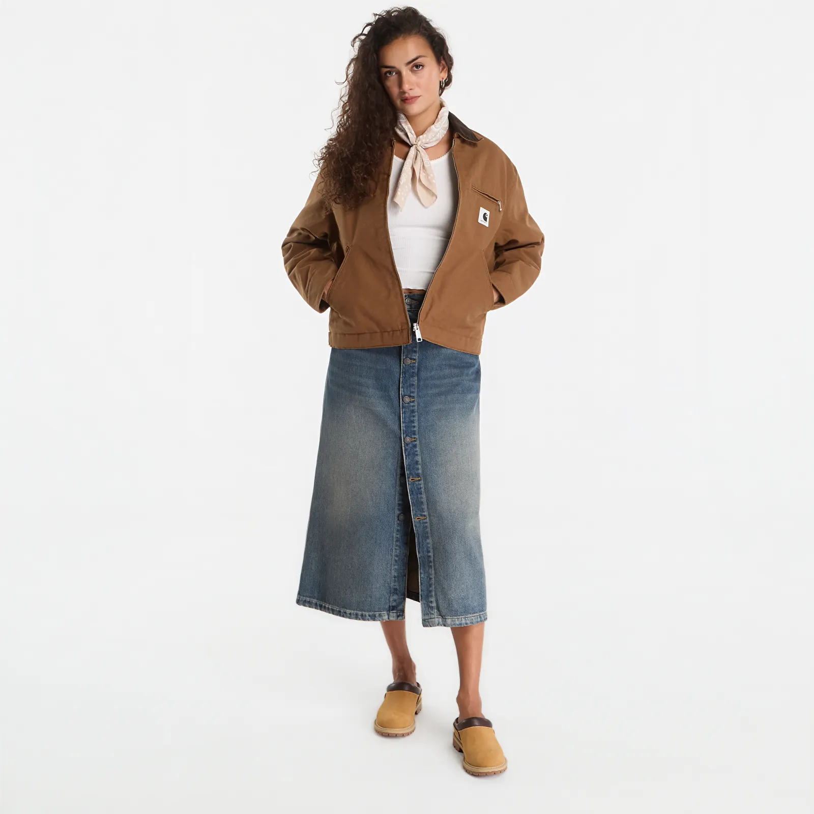 Vestes pour femmes Carhartt WIP W' OG Detroit Jacket WIP H Brown/ Tobacco Rinsed