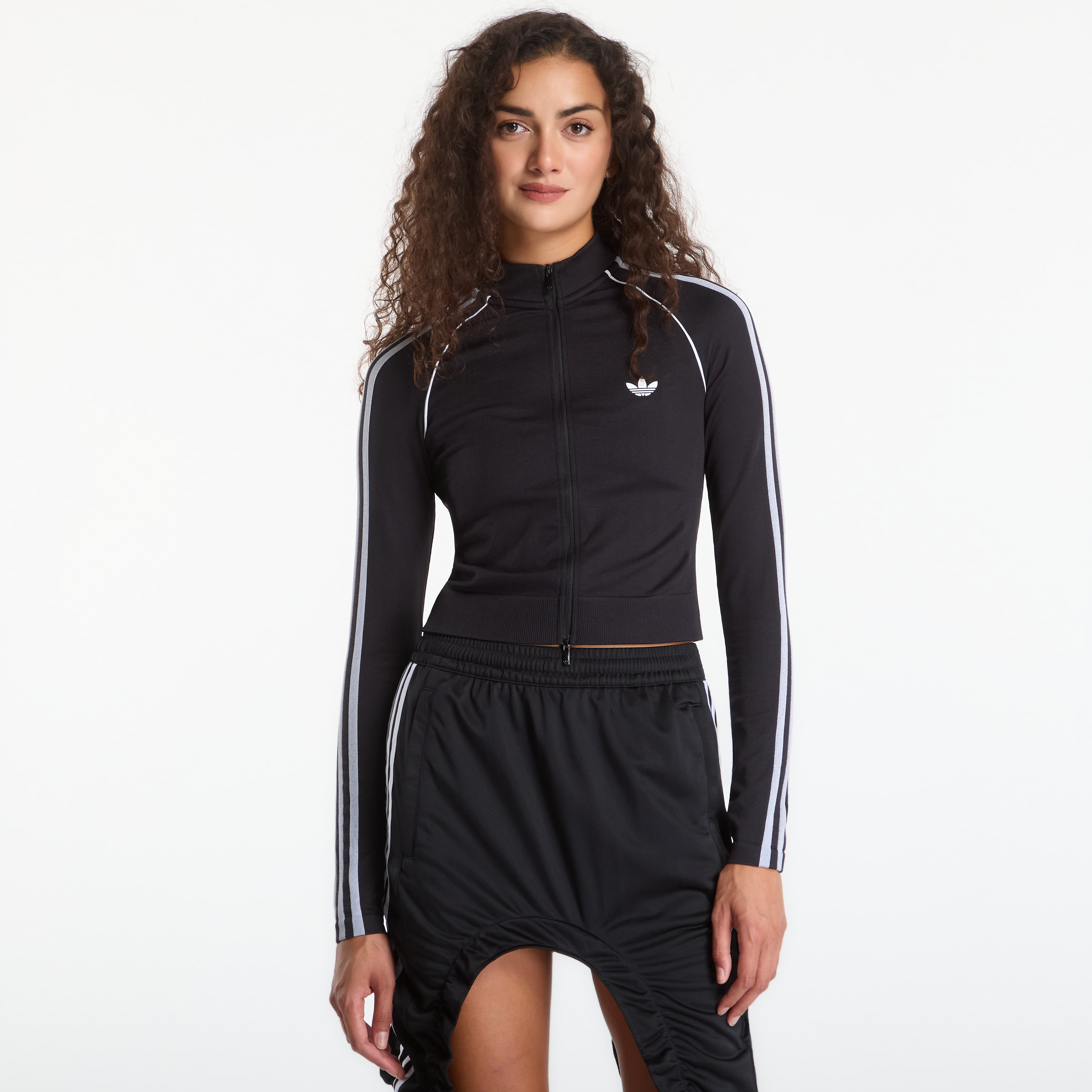 Jachetă adidas Essentials 3 Stripes Seamless Tracktop Black XS