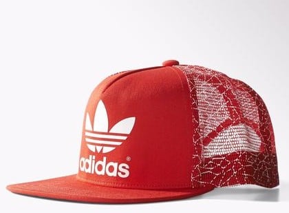 Kepurės adidas Trucker Flat-Brim Street Red/White