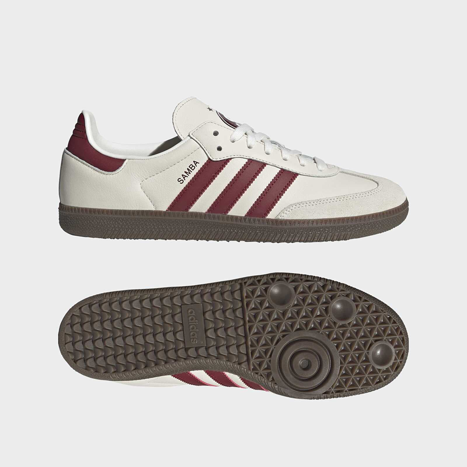 Scarpe uomo adidas x AC Sparta Praha Samba Cloud White/ Noble Maroon/ Core Black