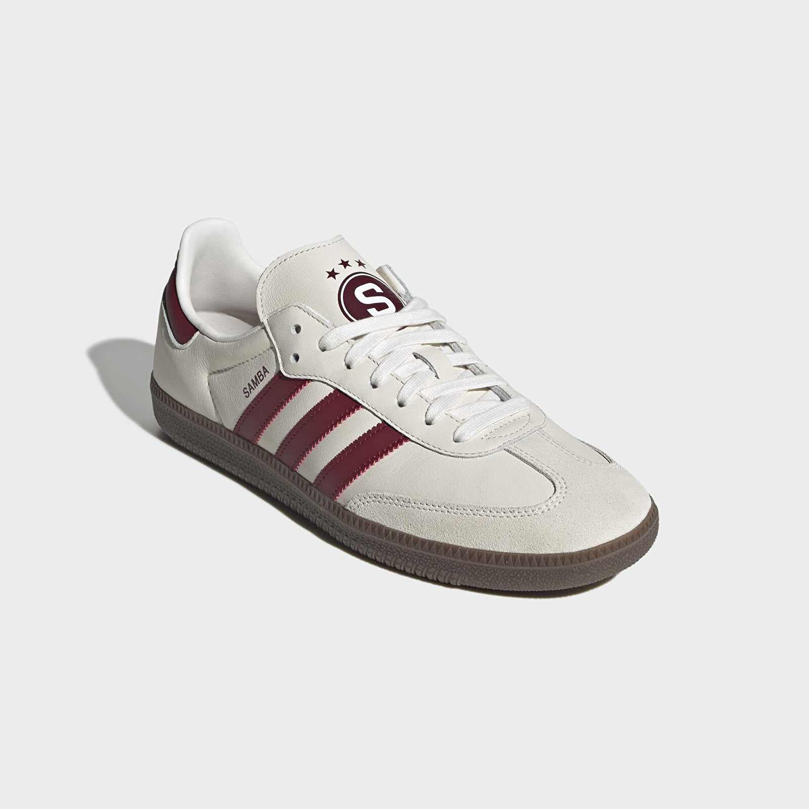 Scarpe uomo adidas x AC Sparta Praha Samba Cloud White/ Noble Maroon/ Core Black