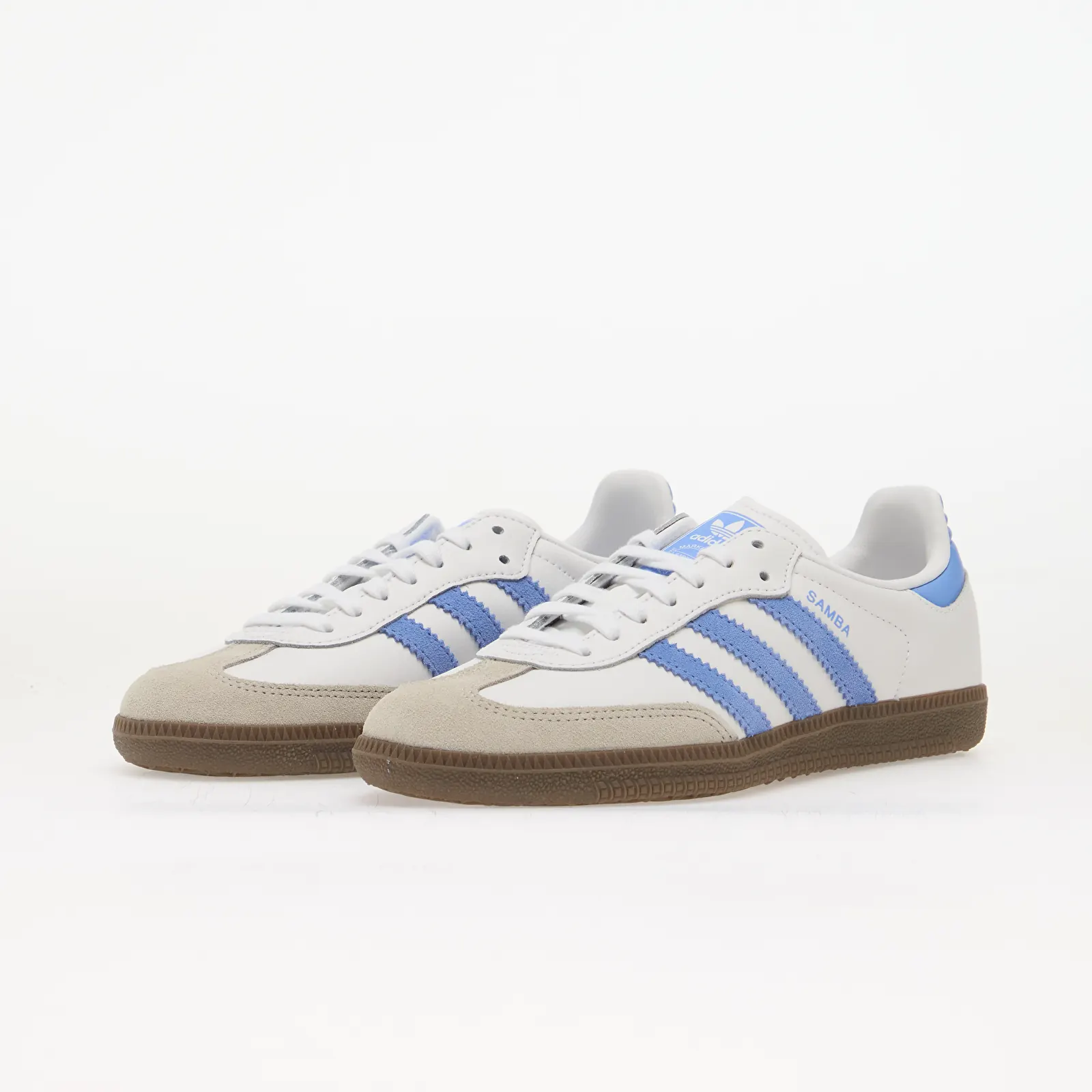 Scarpe e sneakers bambini adidas Samba OG Ftwr White/ Blue Fusion/ Gum5