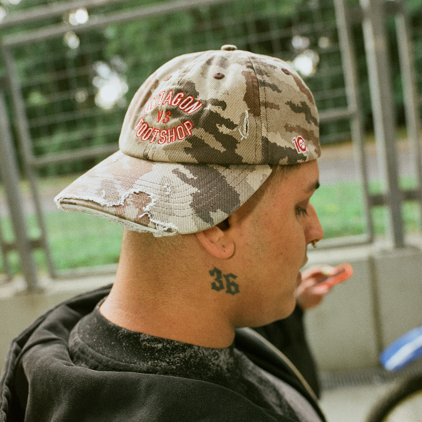 Caps Footshop x Oktagon Camo Cap Brown