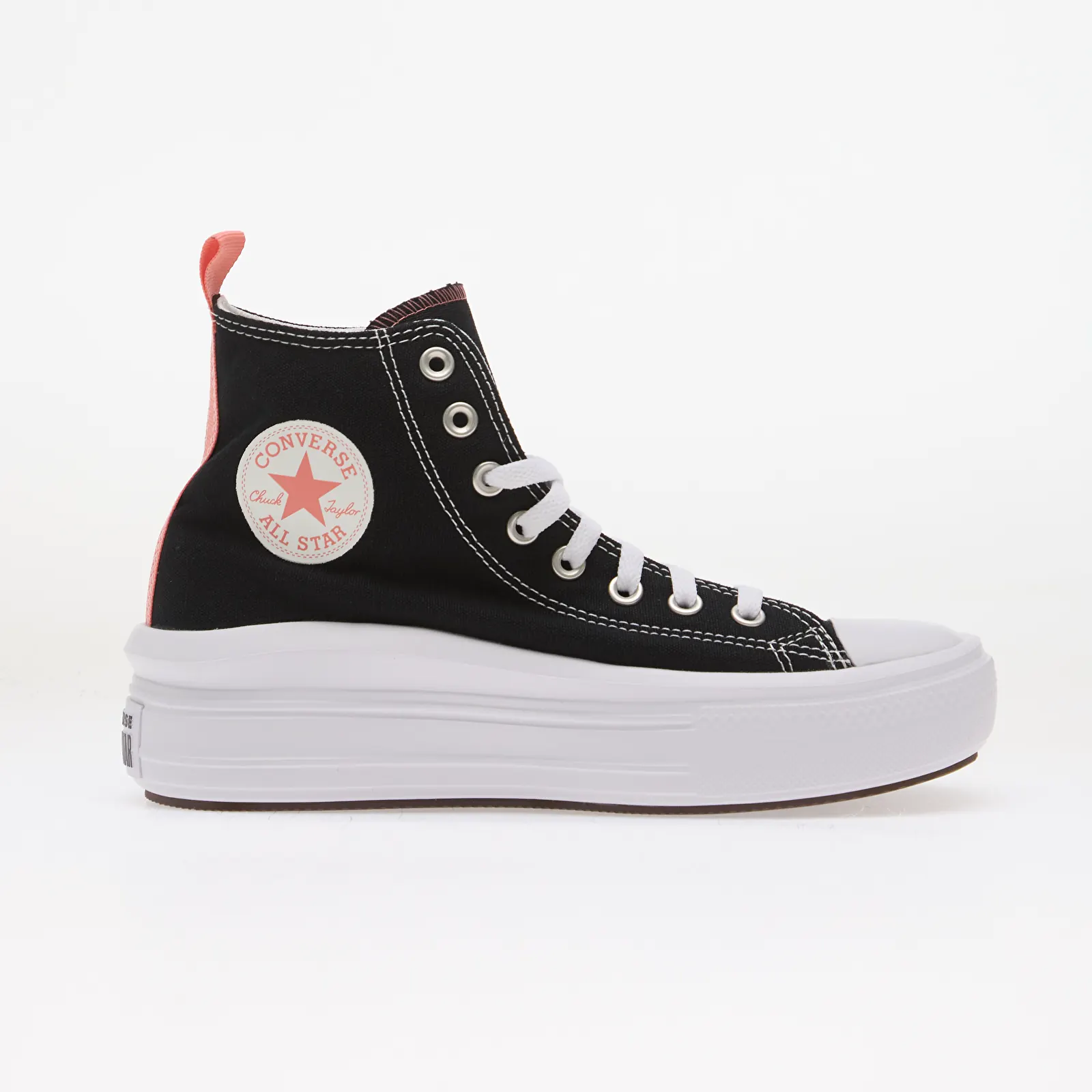 Kids' sneakers and shoes Converse Chuck Taylor All Star Move Hi Black/ Pink Salt/ White