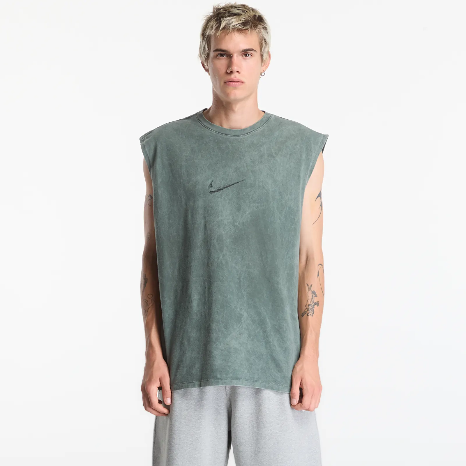T-paidat Nike Men's Sleeveless T-Shirt Camo Green/ Light Army