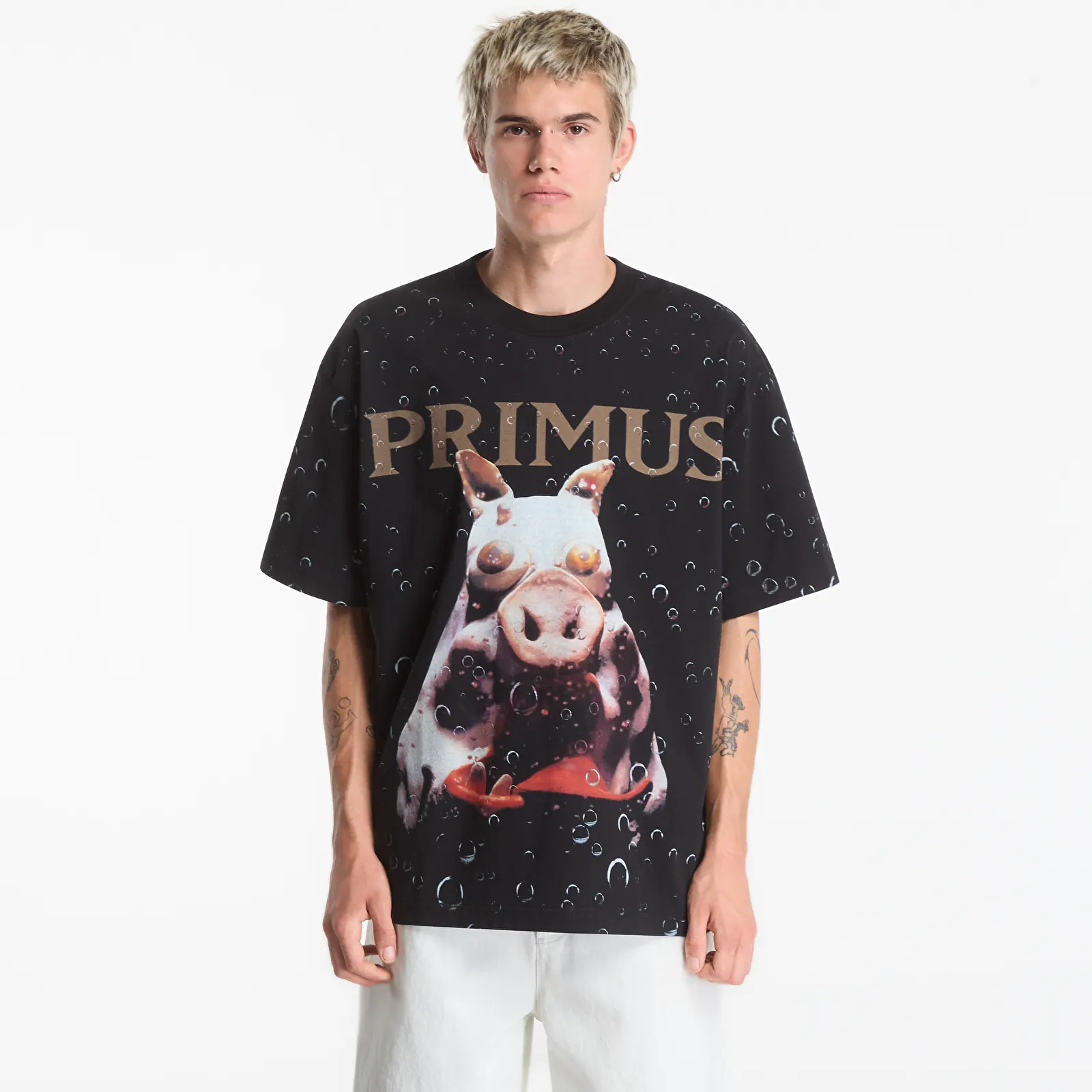 Tricouri  PLEASURES Pork Soda T-Shirt Black