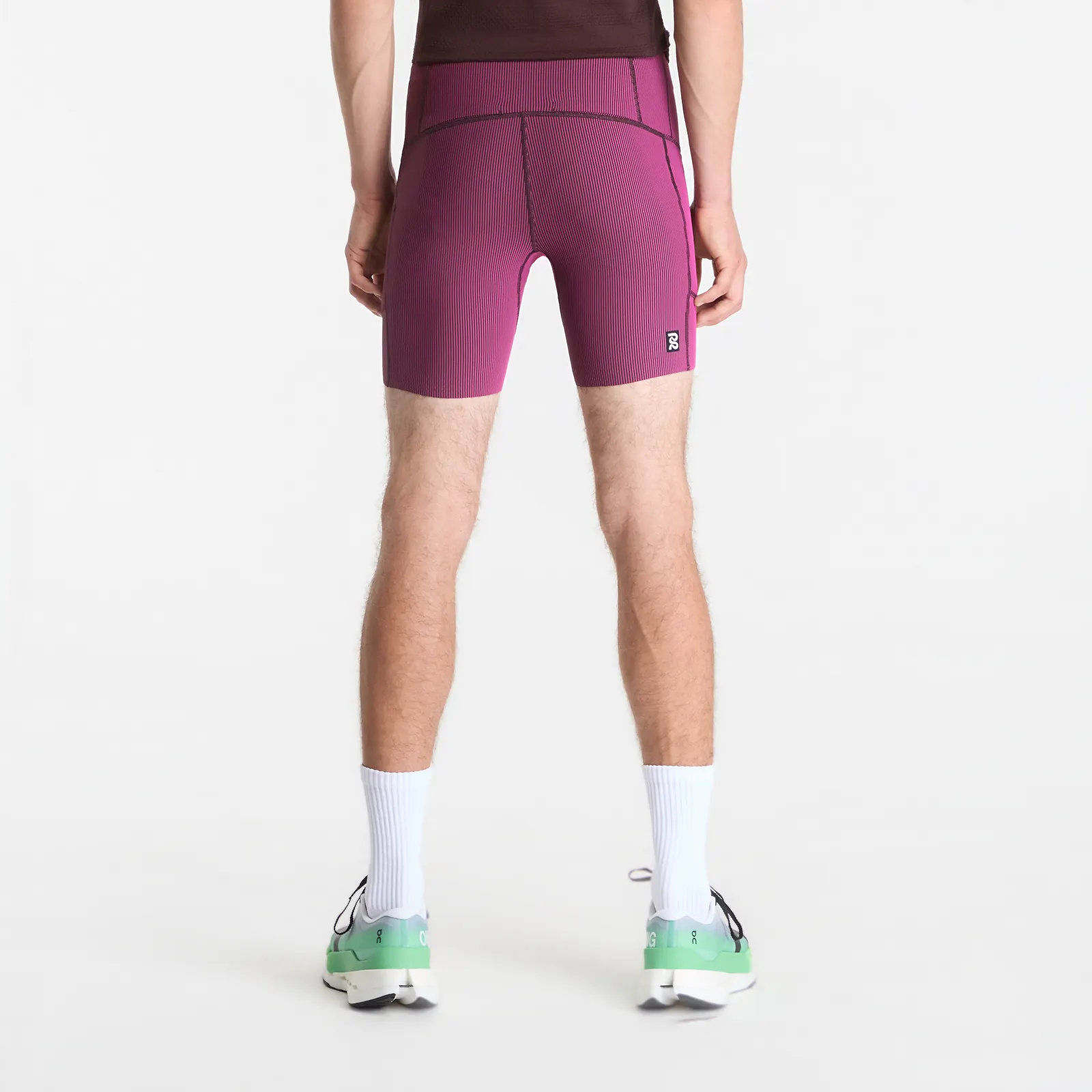 Shorts BANDIT Men's Striped Cadence™ Quarter Tights Espresso/ Azalea