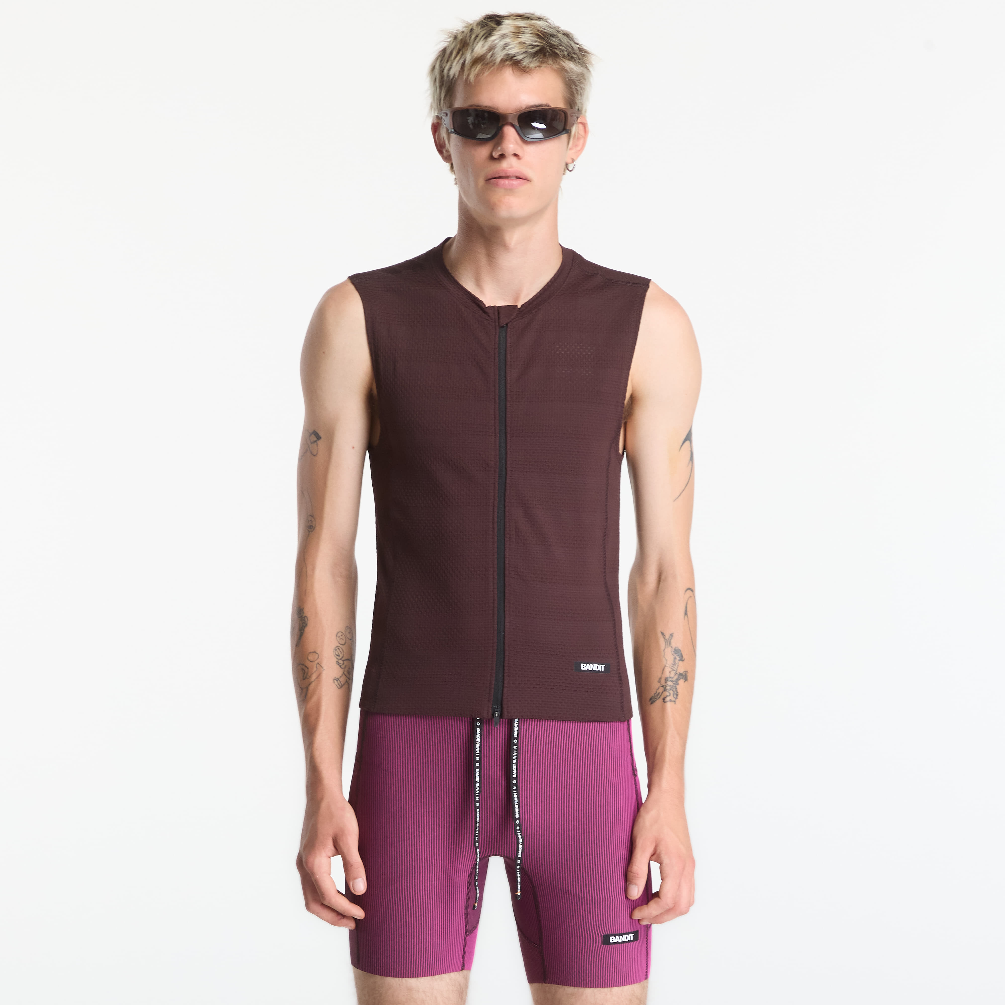 BANDIT Men's AirKnit™ Distance Sleeveless Zip Espresso L
