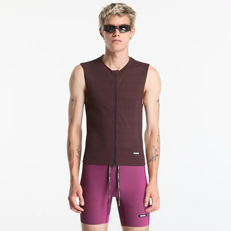 BANDIT Men's AirKnit™ Distance Sleeveless Zip Espresso