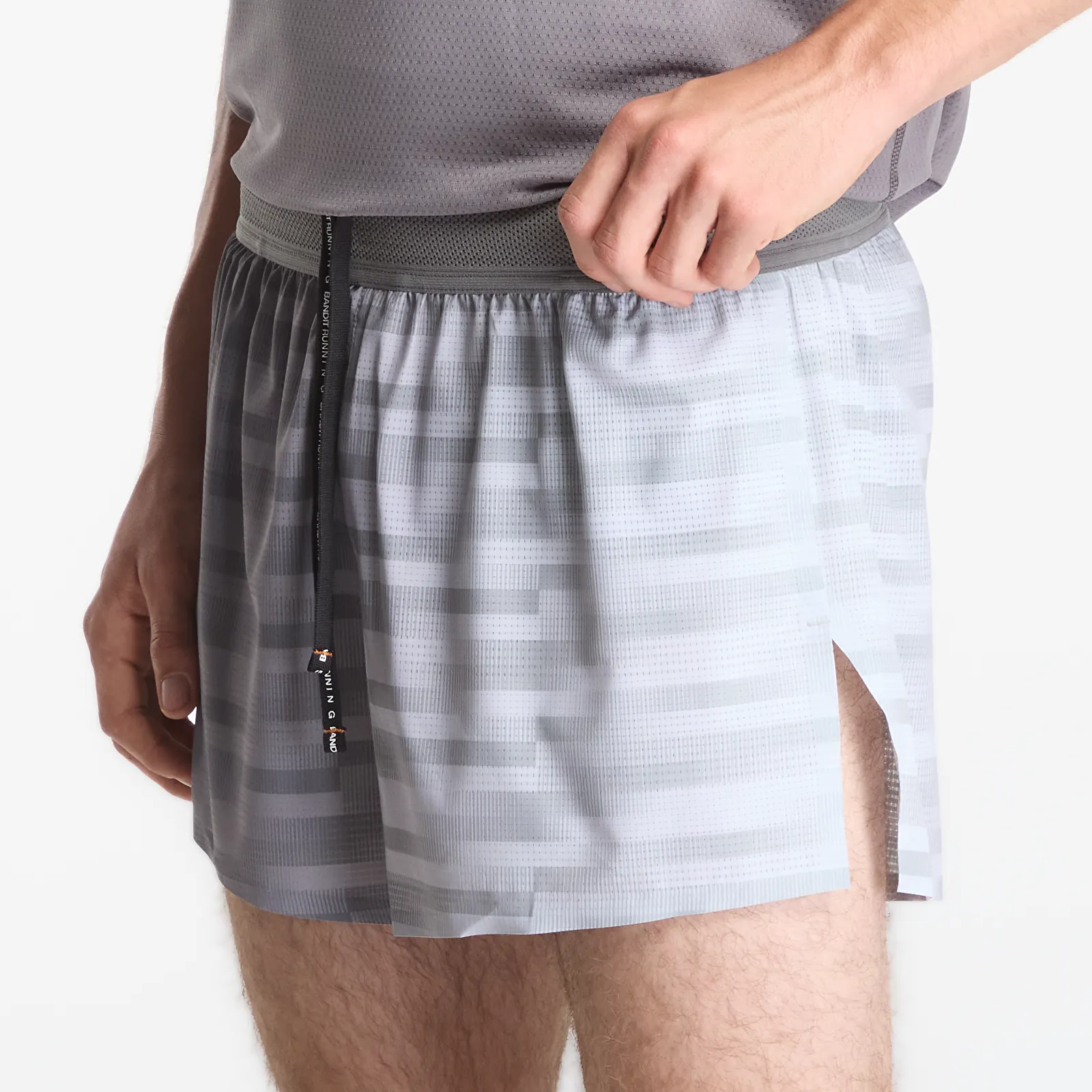 Shorts BANDIT Men's CoolGrid™ 3" Split Short - Uneven Gradient Plaster/ Slate