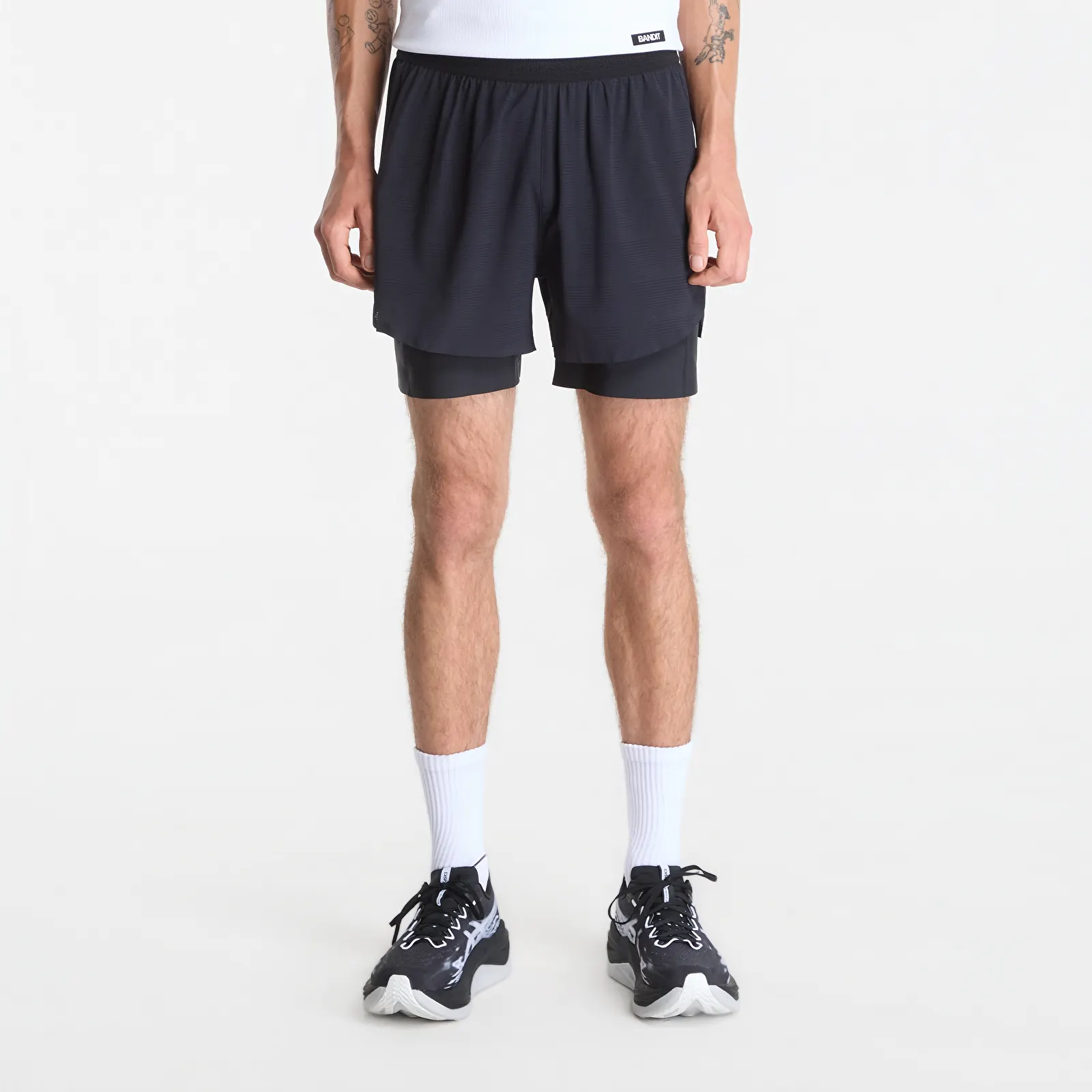 Shorts BANDIT Men's CoolGrid™ 2-in-1 Run Short Black