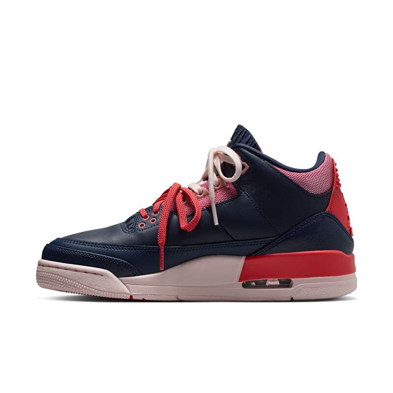 Air Jordan 3 Retro "Sports Renaissance" Obsidian/ Chalk/ Track Red