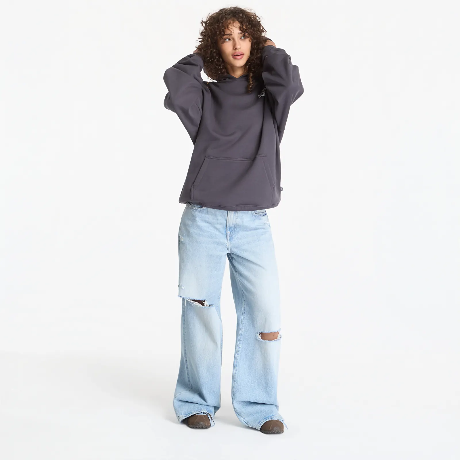Sweats à capuche femme Vans Minds Eye OS Hoodie Charcoal Grey