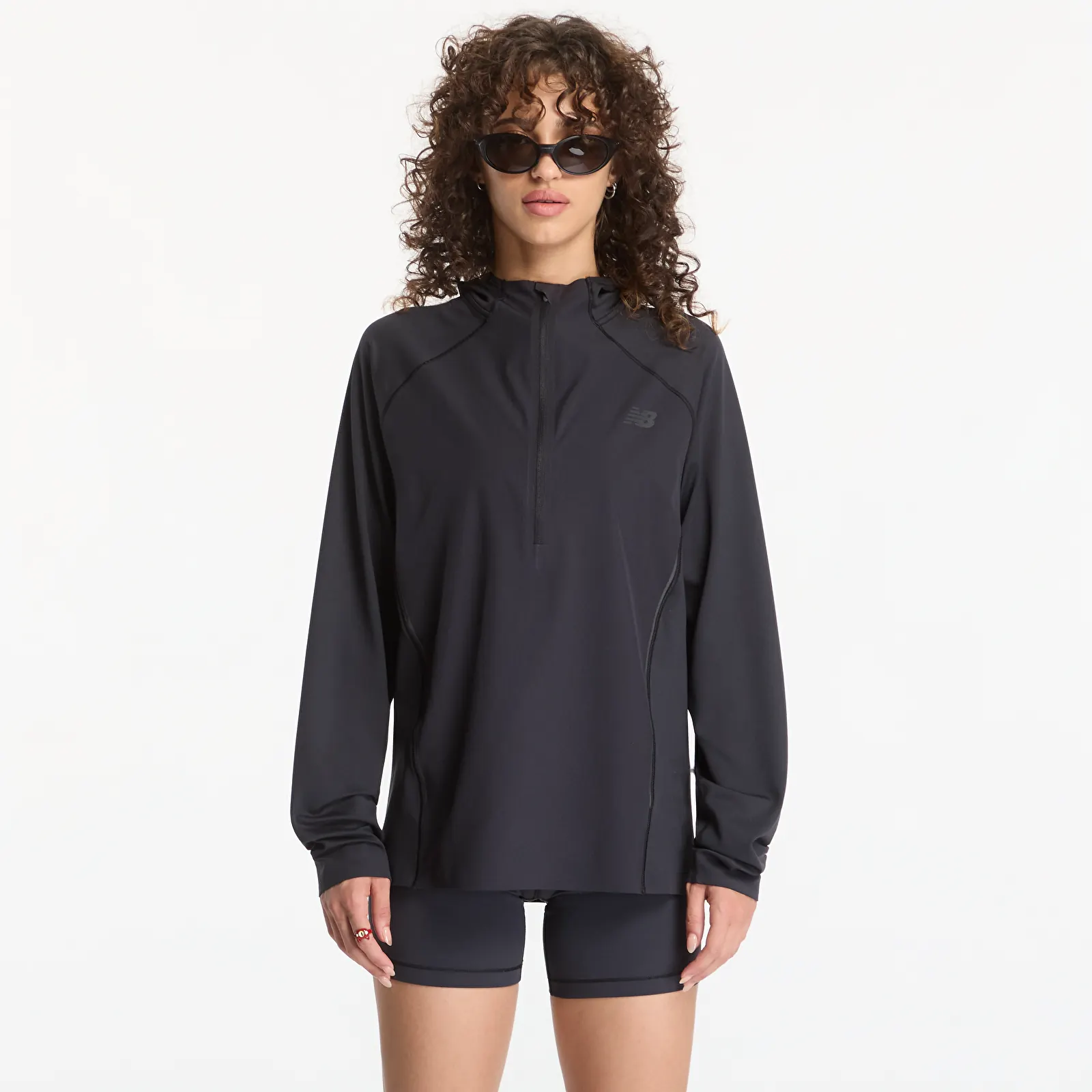 T-shirts New Balance Reflective n Hoodie Black/ Black Reflective