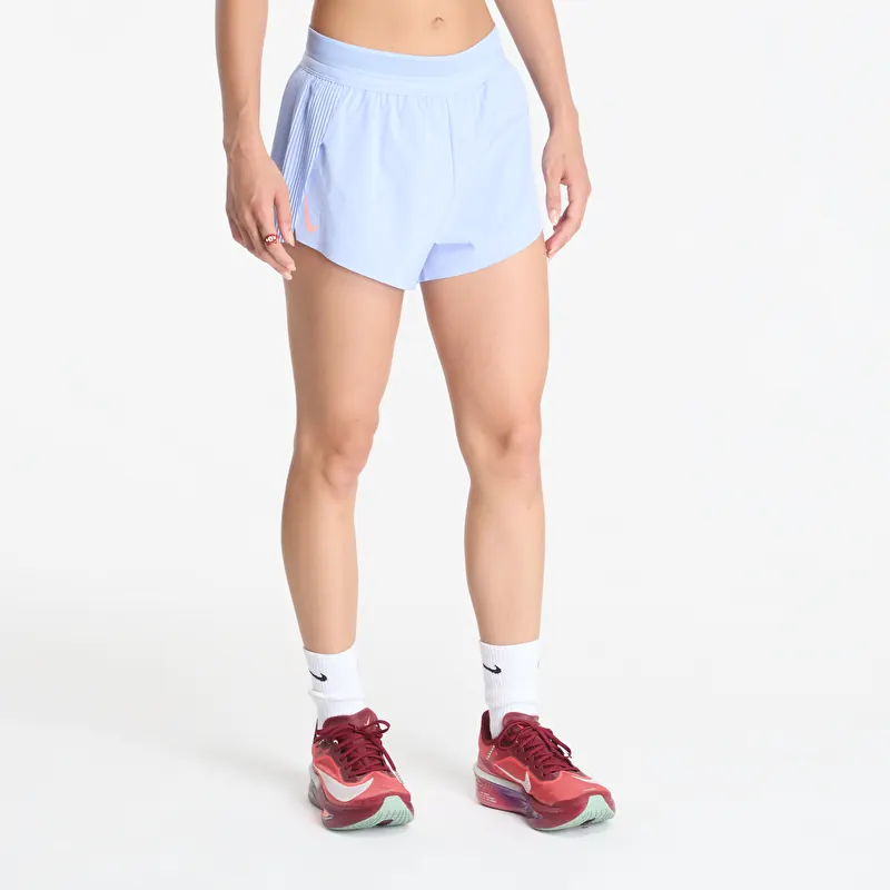 Šortky Nike AeroSwift Women's Dri-FIT ADV Mid-Rise 3" Brief-Lined Running Shorts Aluminum/ Black/ White/ Atomic Pink
