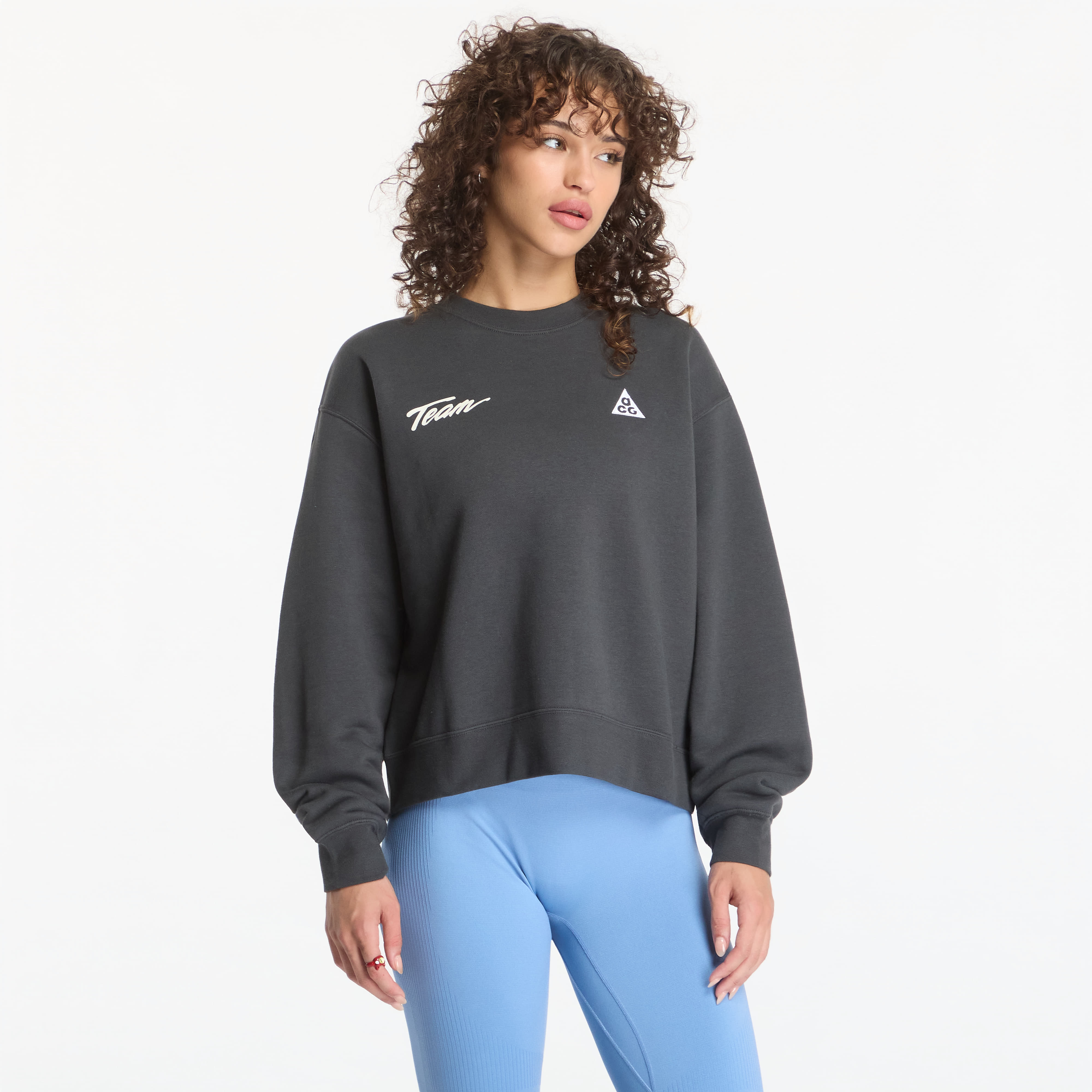 Sweatshirt Nike ACG Tuff Fleece Crew-Neck Sweatshirt Dk Smoke Grey/ White XS