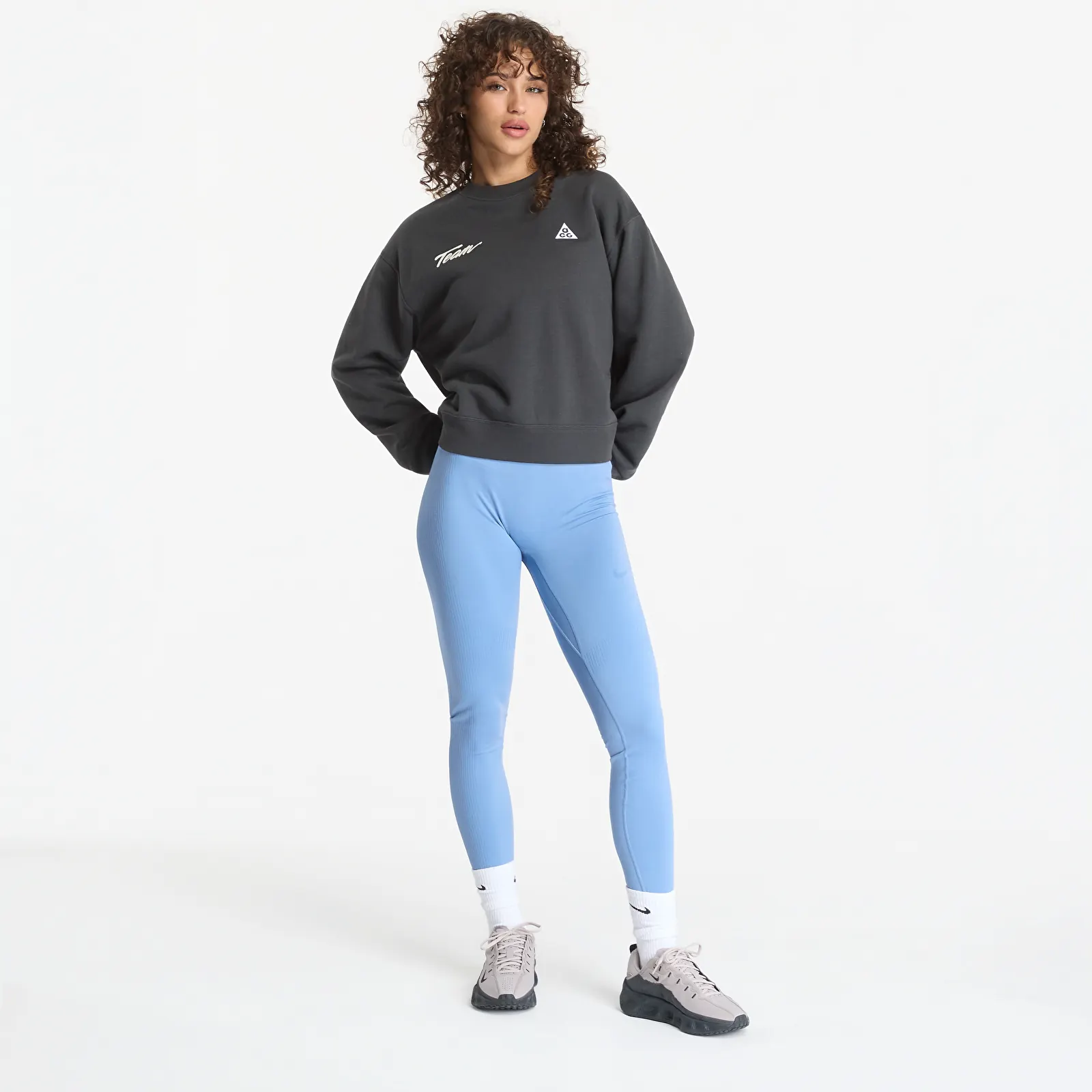 Hoodies and sweatshirts  Nike ACG Tuff Fleece Crew-Neck Sweatshirt Dk Smoke Grey/ White