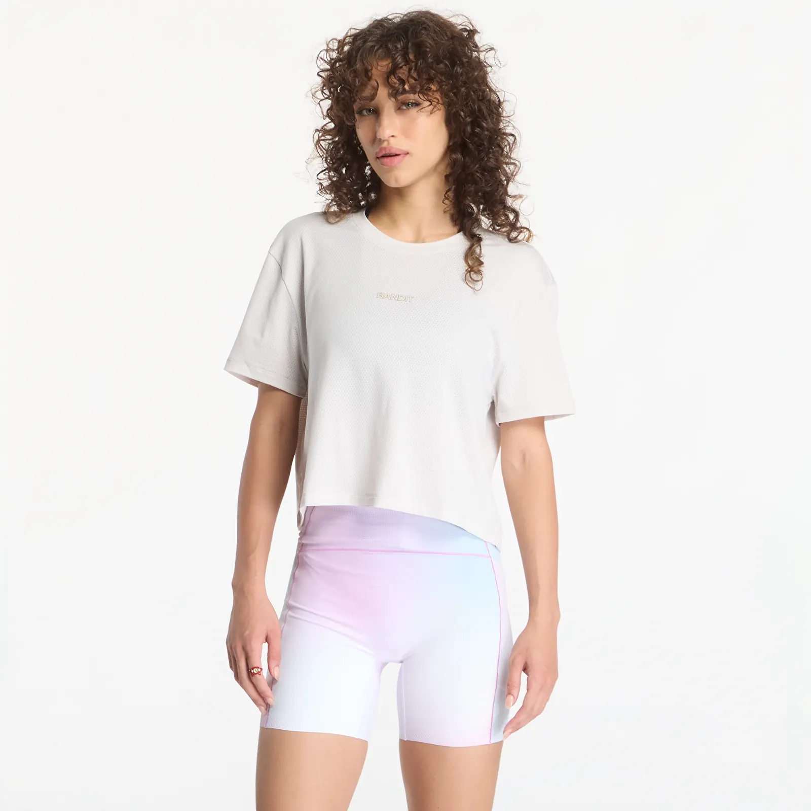 T-shirts  BANDIT Women's Micromesh™ Cropped Run Tee Plaster
