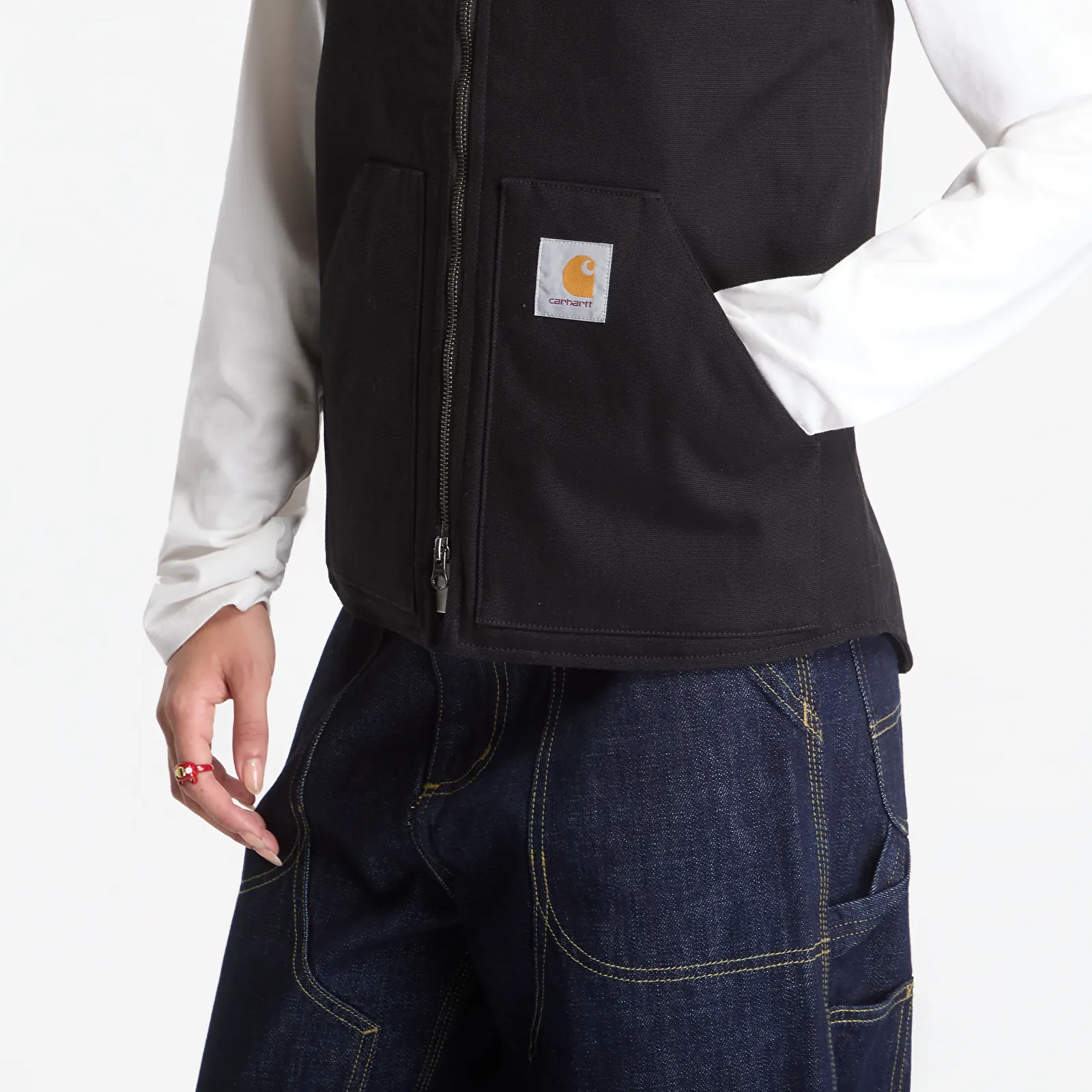 Vesty Carhartt WIP Classic Vest UNISEX Black Rigid
