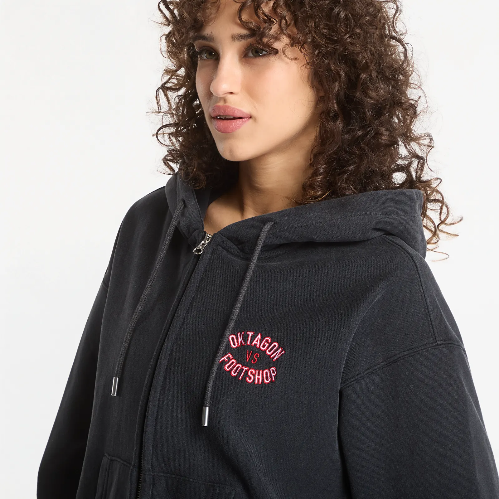 Sweatshirts Footshop x Oktagon Zip-Up Hoodie Black