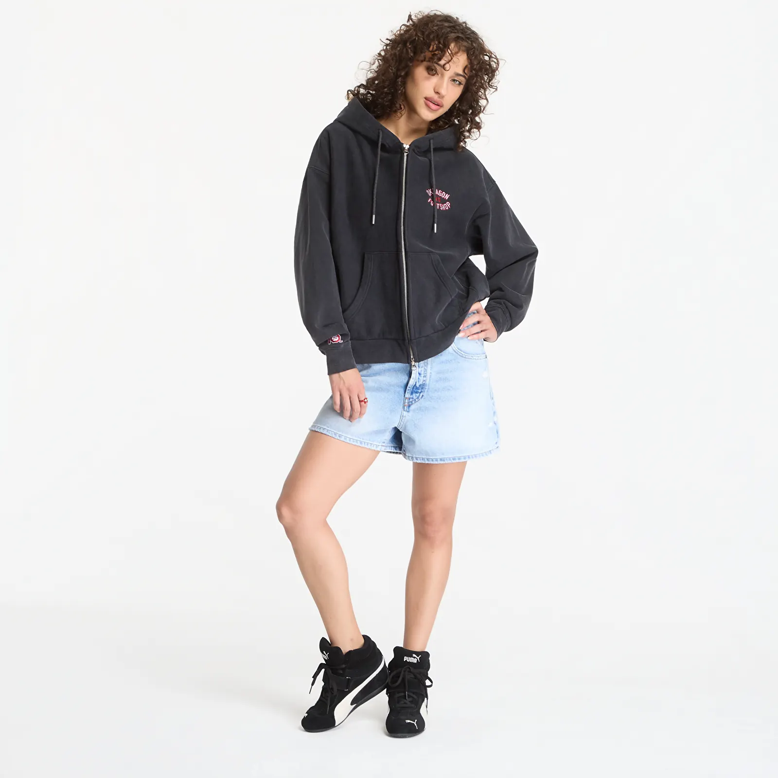 Sweatshirts Footshop x Oktagon Zip-Up Hoodie Black