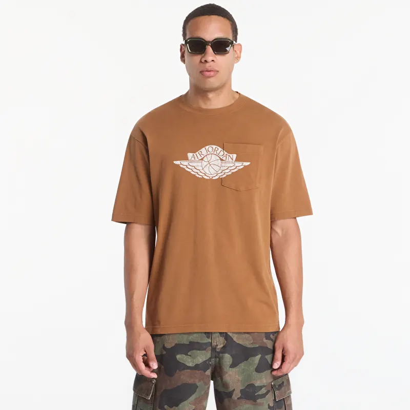 T-Shirt Jordan Flight Essentials Men's Pocket T-Shirt Lt British Tan/ Shadow Brown