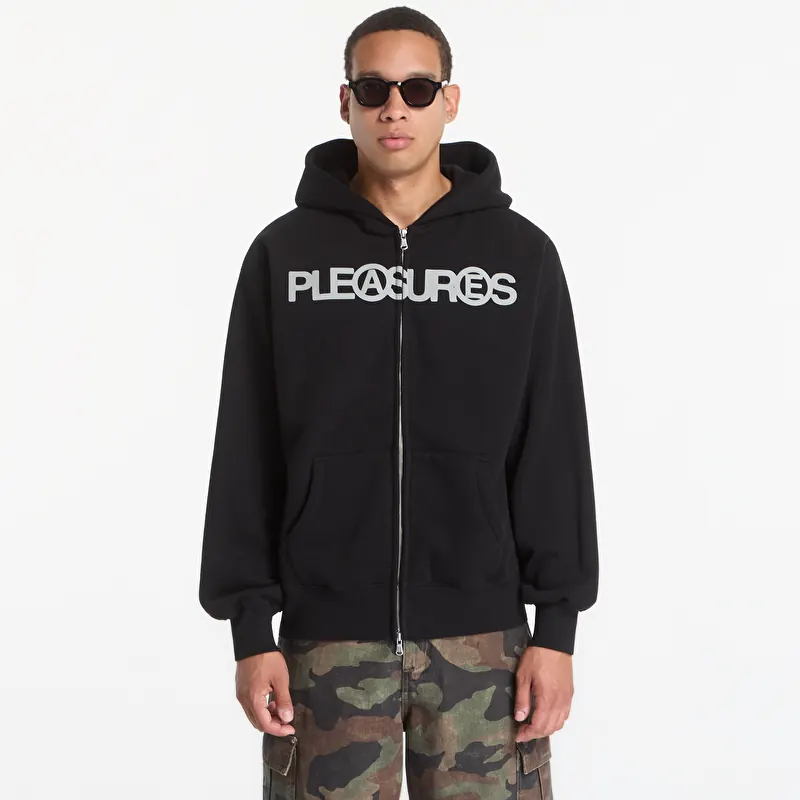 Sweatshirt PLEASURES Zine Zip Hoodie Black