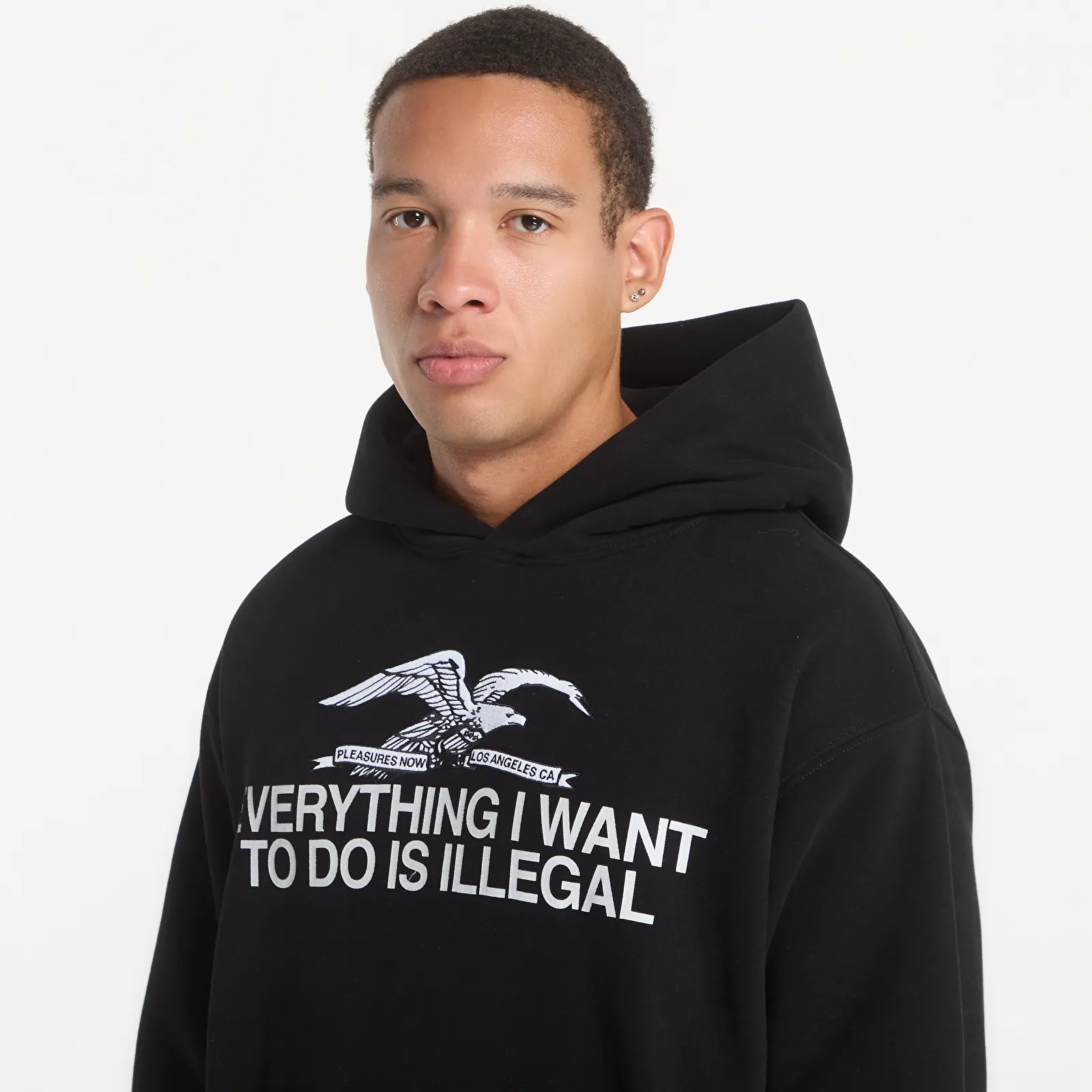 Sweatshirts PLEASURES Illegal Hoodie Black