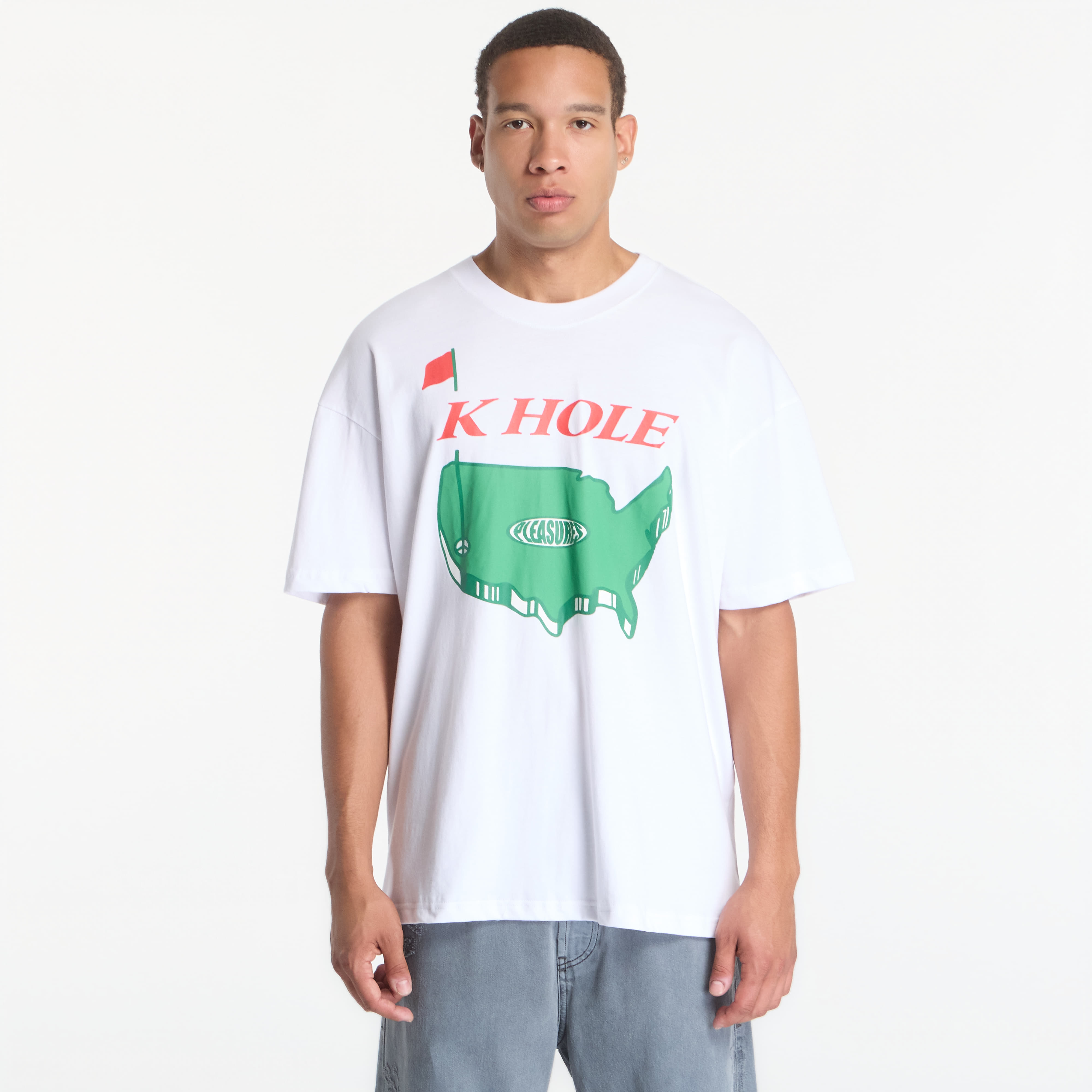 T-shirt PLEASURES Hole T-Shirt White L