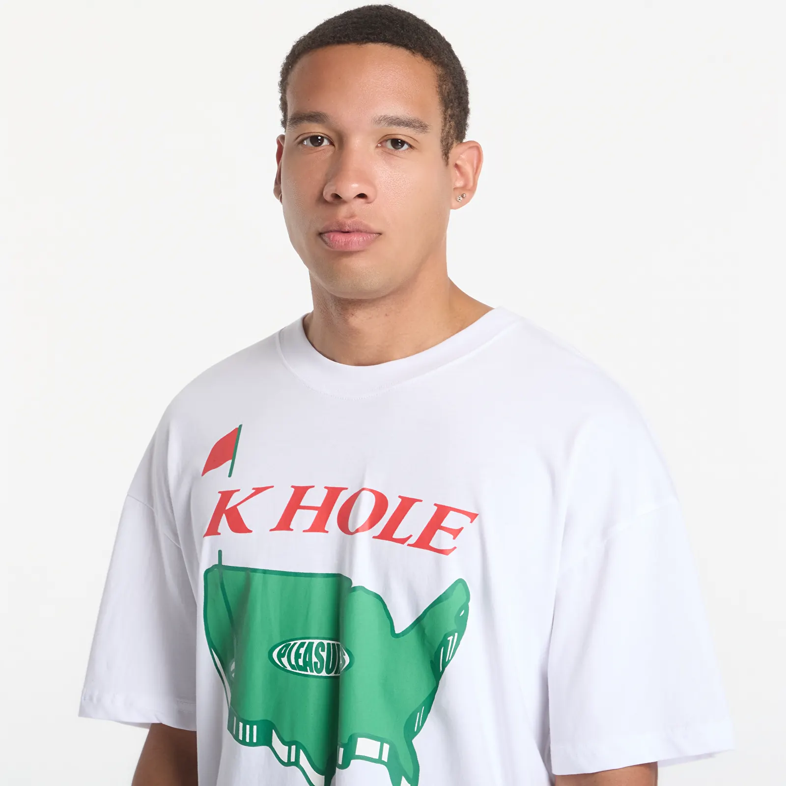 Koszulki PLEASURES Hole T-Shirt White