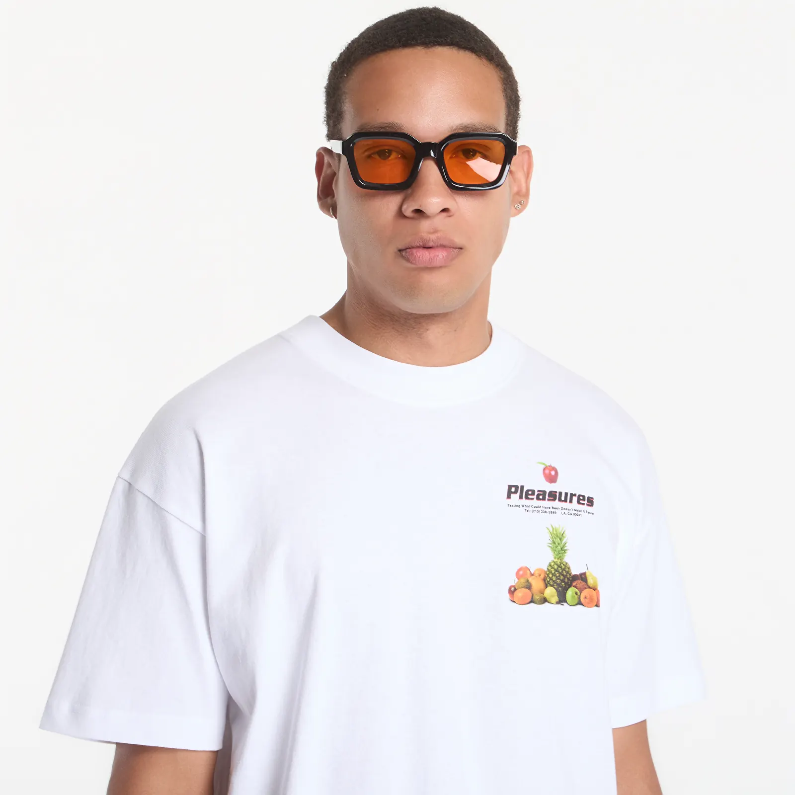 T-shirts  PLEASURES Delivery T-Shirt White