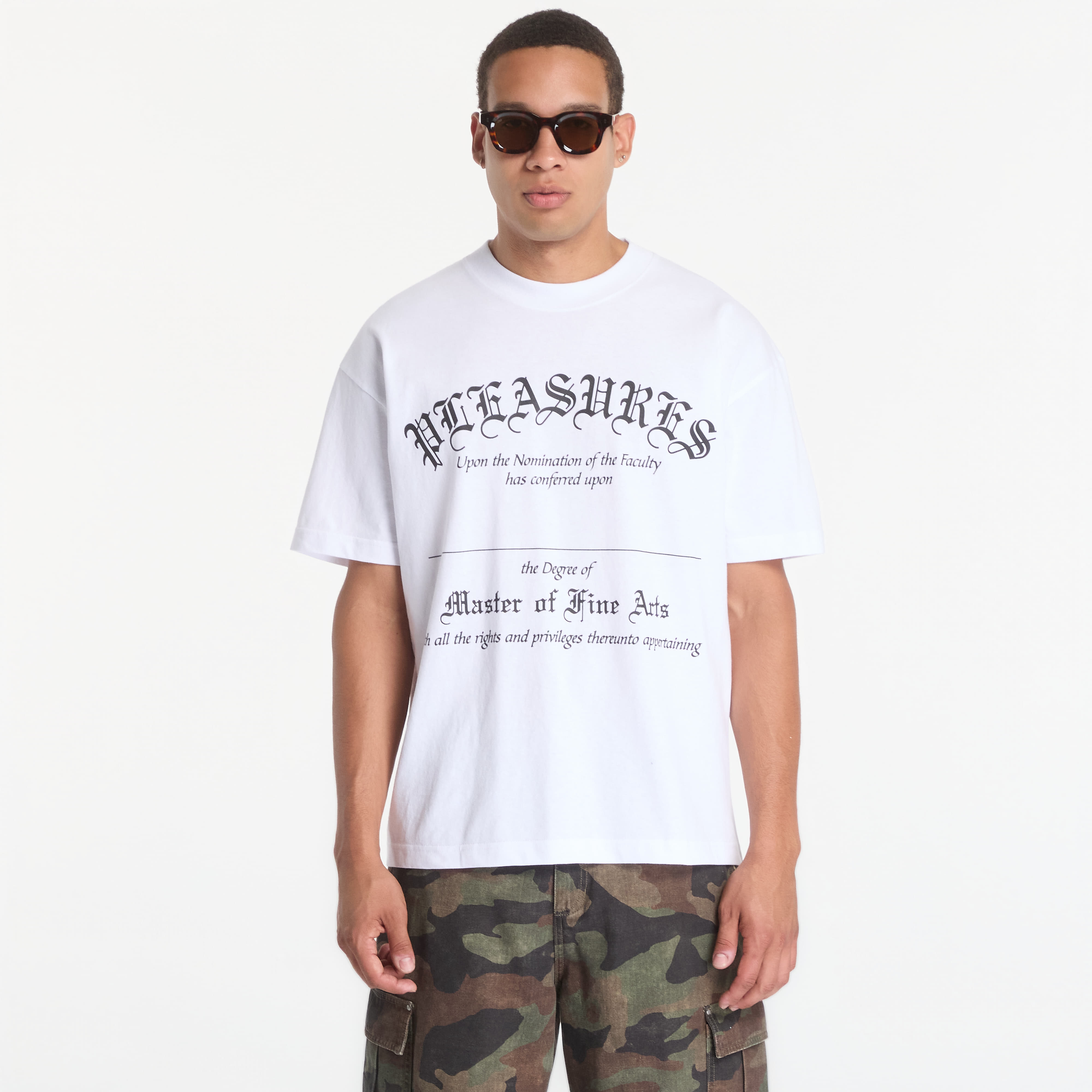 Tricou PLEASURES Degree T-Shirt White XXL