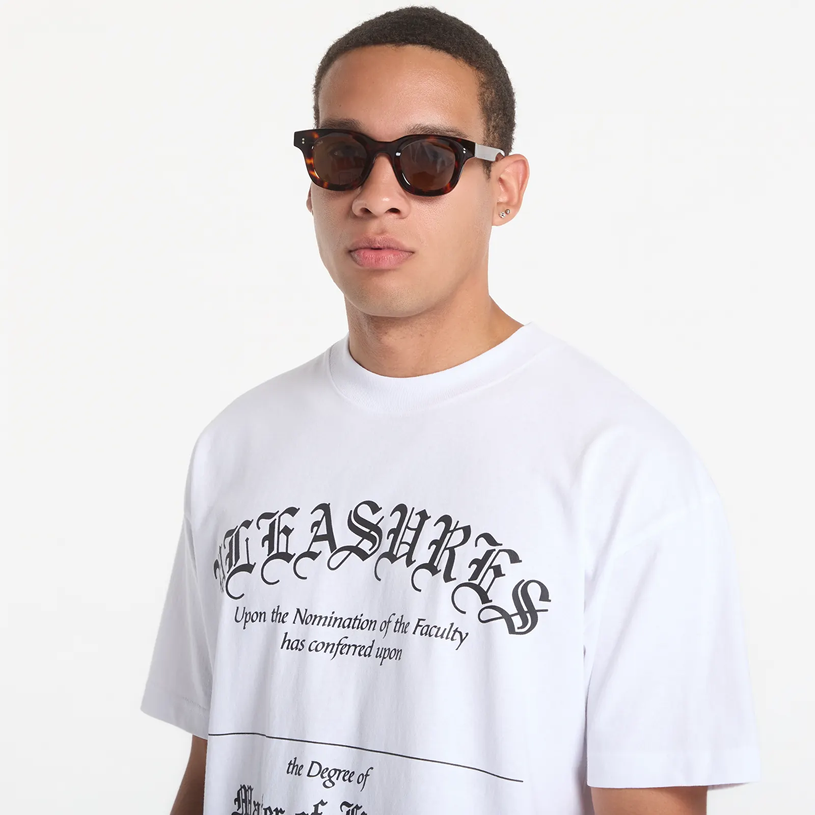 T-shirts  PLEASURES Degree T-Shirt White