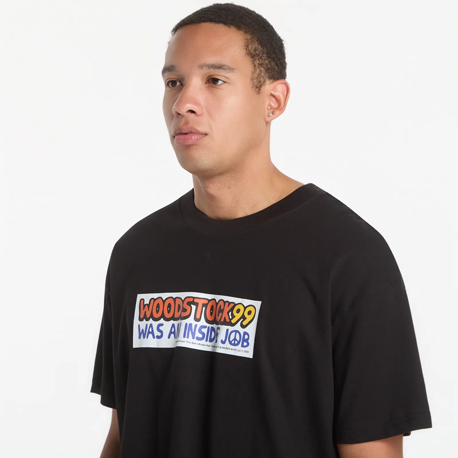 Tričká PLEASURES Inside Job T-Shirt Black