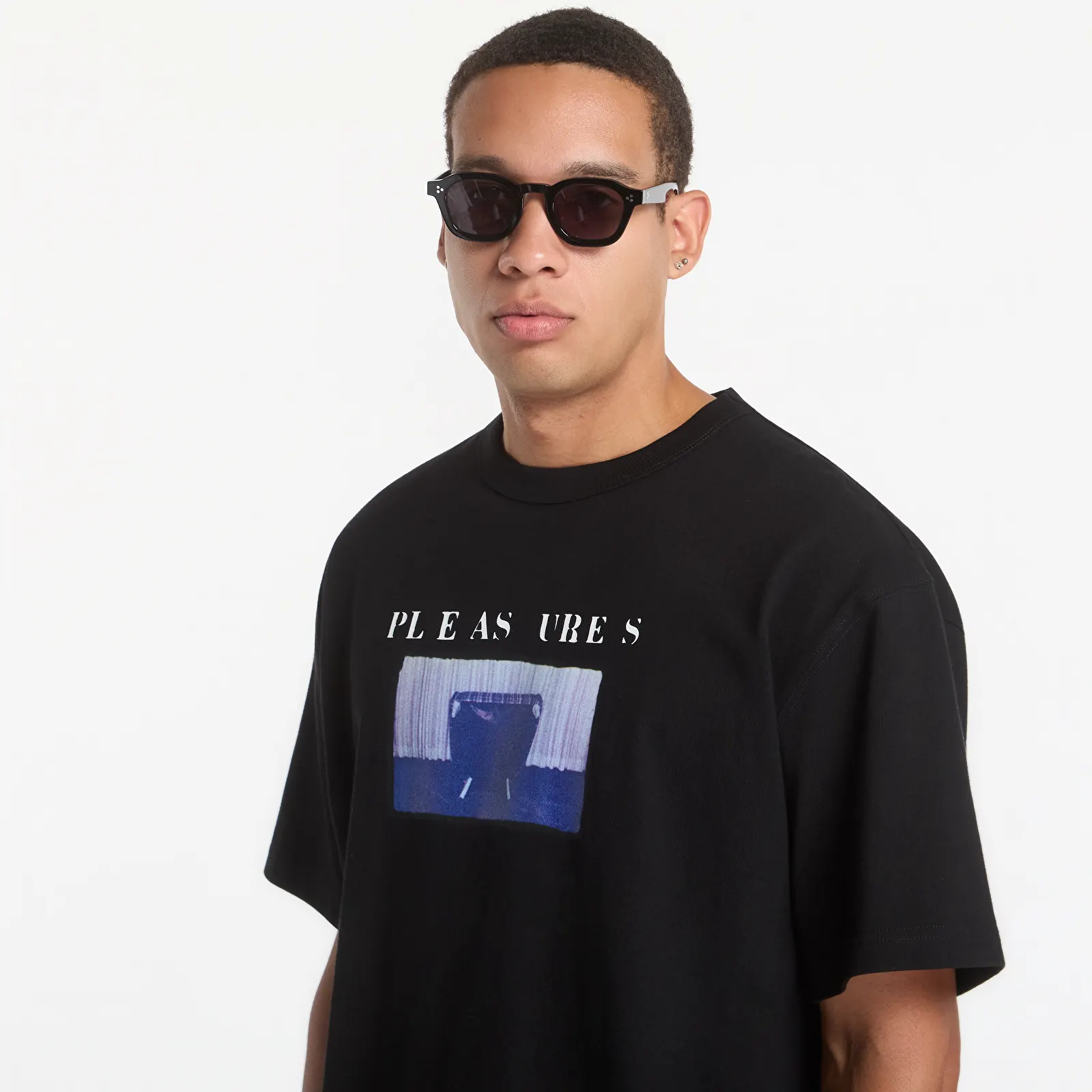 Tricouri  PLEASURES Speaking Heavyweight Shirt Black