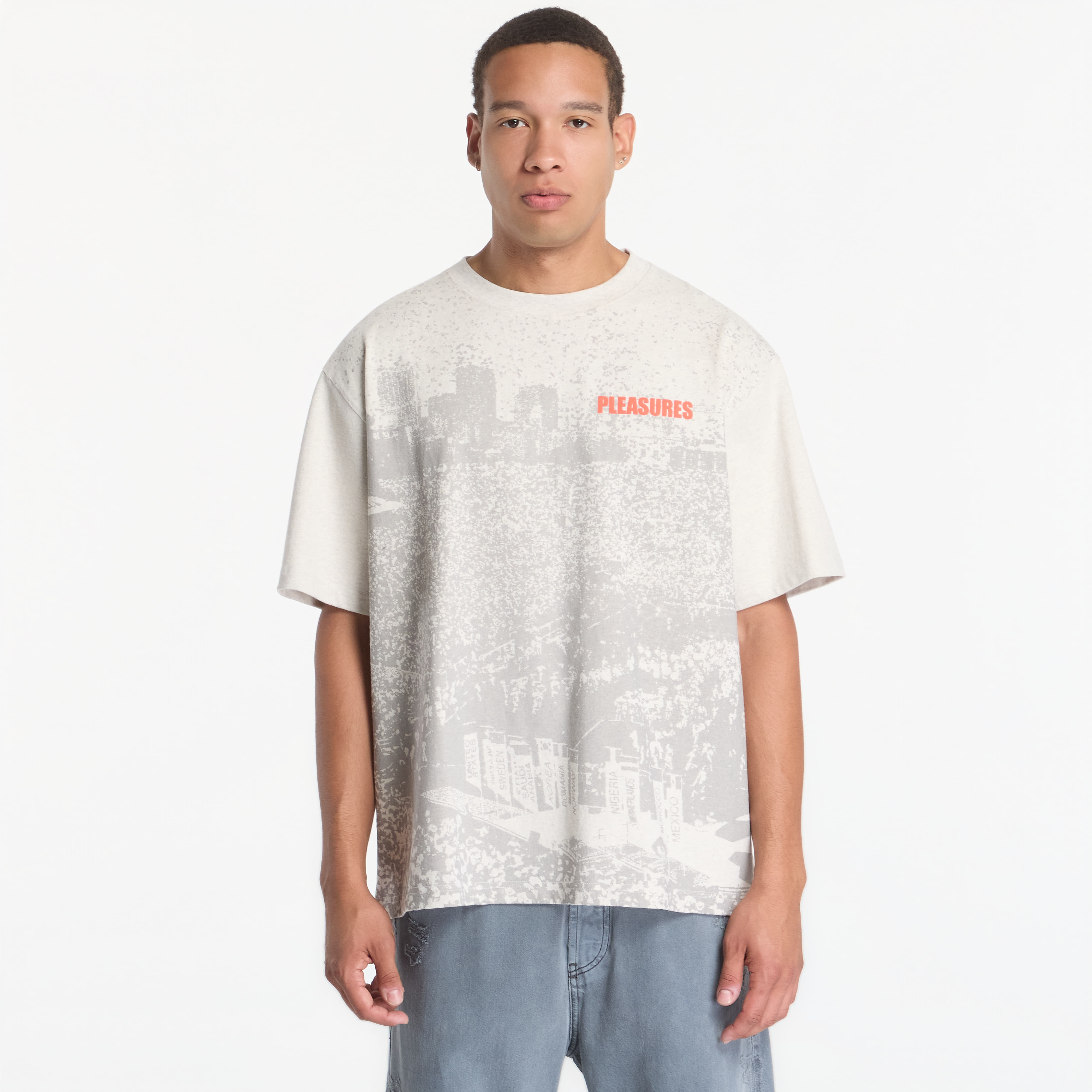 Tricou PLEASURES Cup Heavyweight Shirt Ash Grey XXL