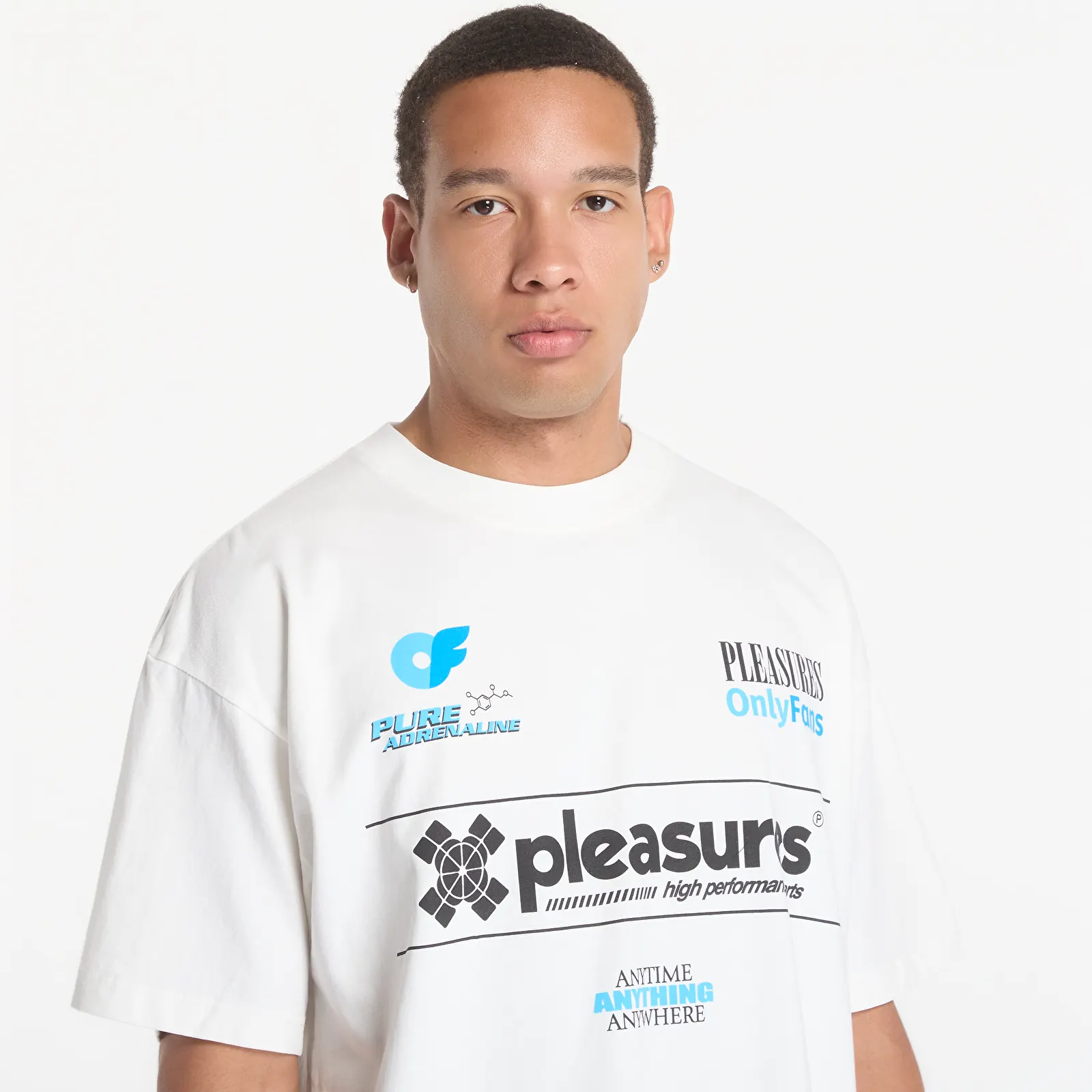 Trička PLEASURES x OnlyFans Helmet T-Shirt White