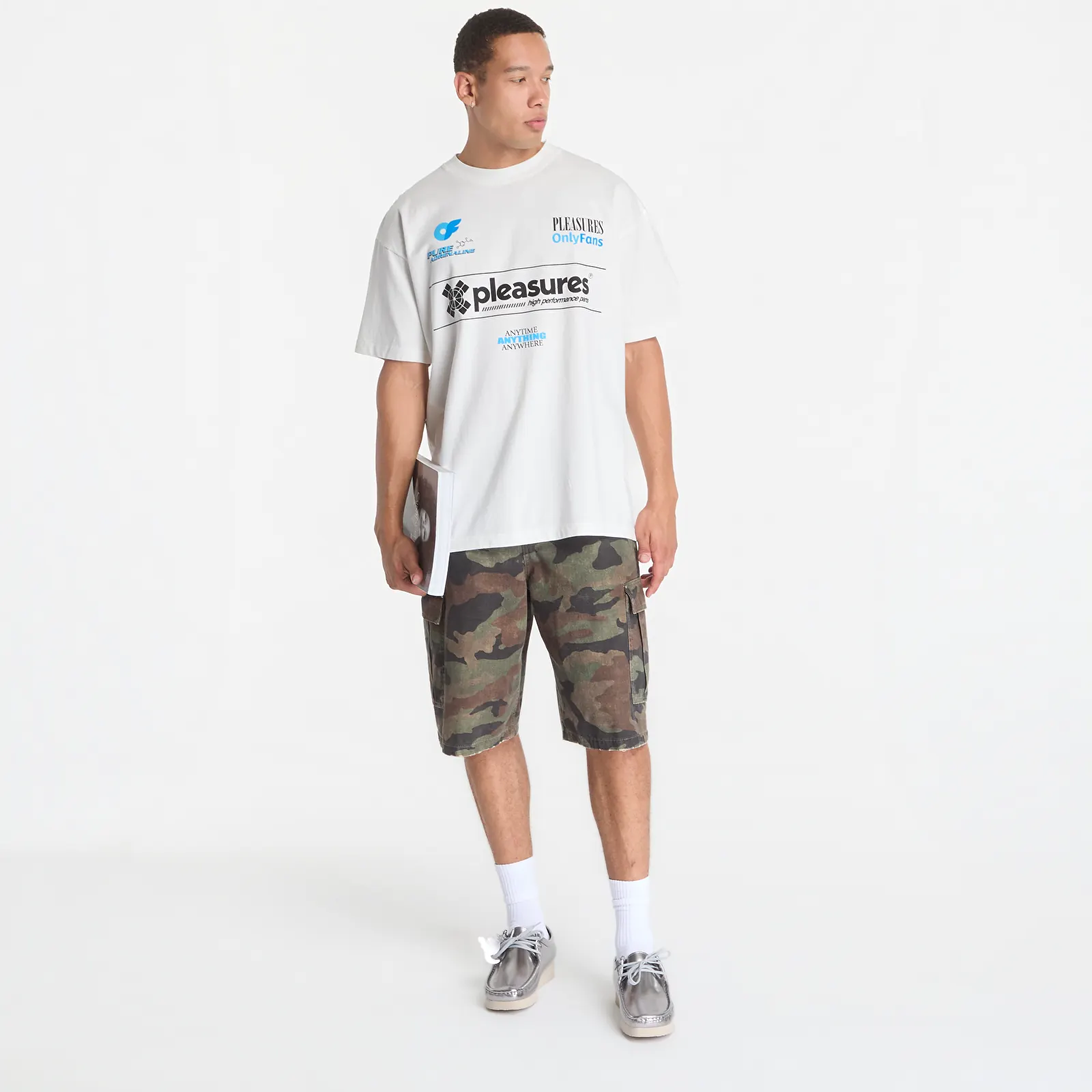Trička PLEASURES x OnlyFans Helmet T-Shirt White
