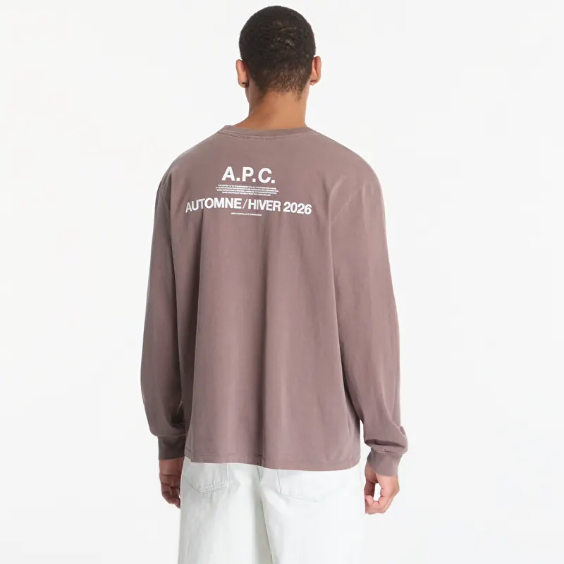 A.P.C. Long Sleeve T-Shirt Winter 26 UNISEX Hazelnut Brown | Footshop