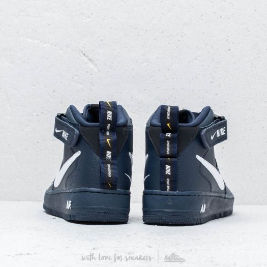 Air force 1 mid '07 on sale lv8 obsidian/ white/ black